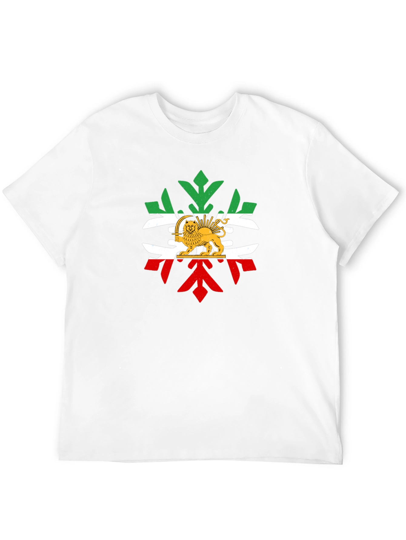 Lion and Sun Emblem T-Shirt - Black