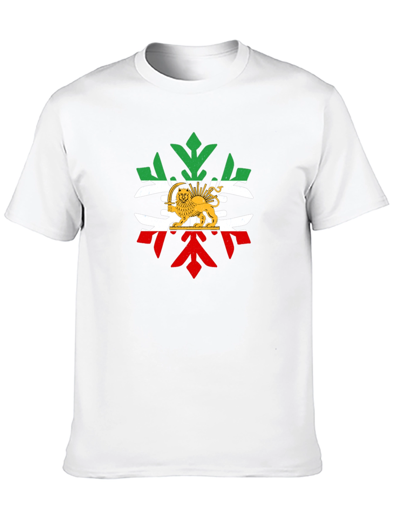 Lion and Sun Emblem T-Shirt - Black