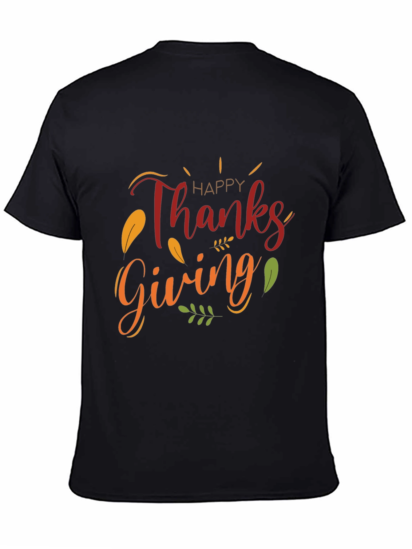 Thanksgiving Graphic Tee - Mens Black T-Shirt