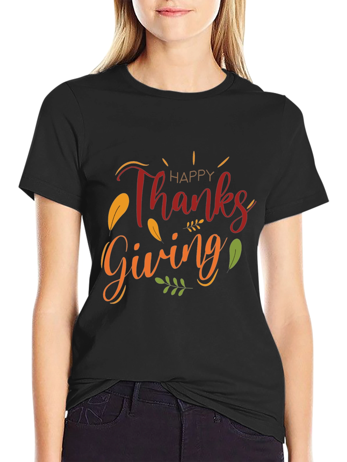Thanksgiving Graphic Tee - Mens Black T-Shirt