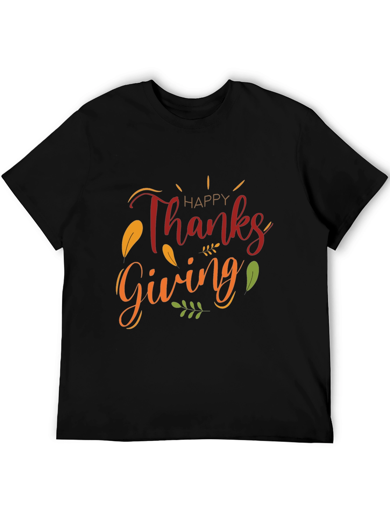Thanksgiving Graphic Tee - Mens Black T-Shirt