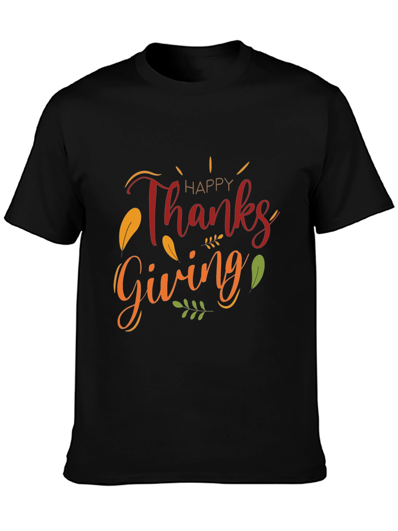 Thanksgiving Graphic Tee - Mens Black T-Shirt