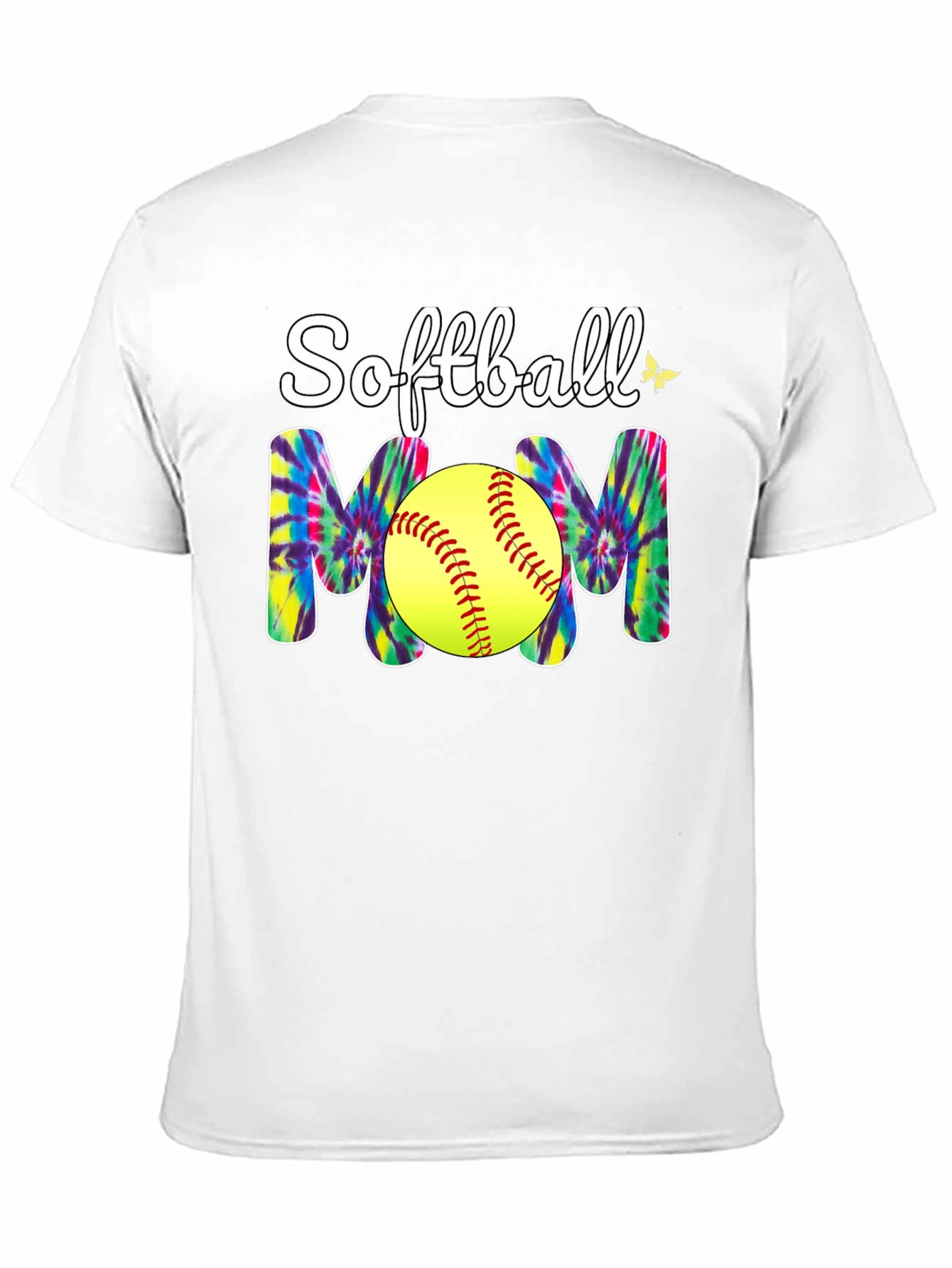 Softball Mom T-Shirt - Tie Dye Design