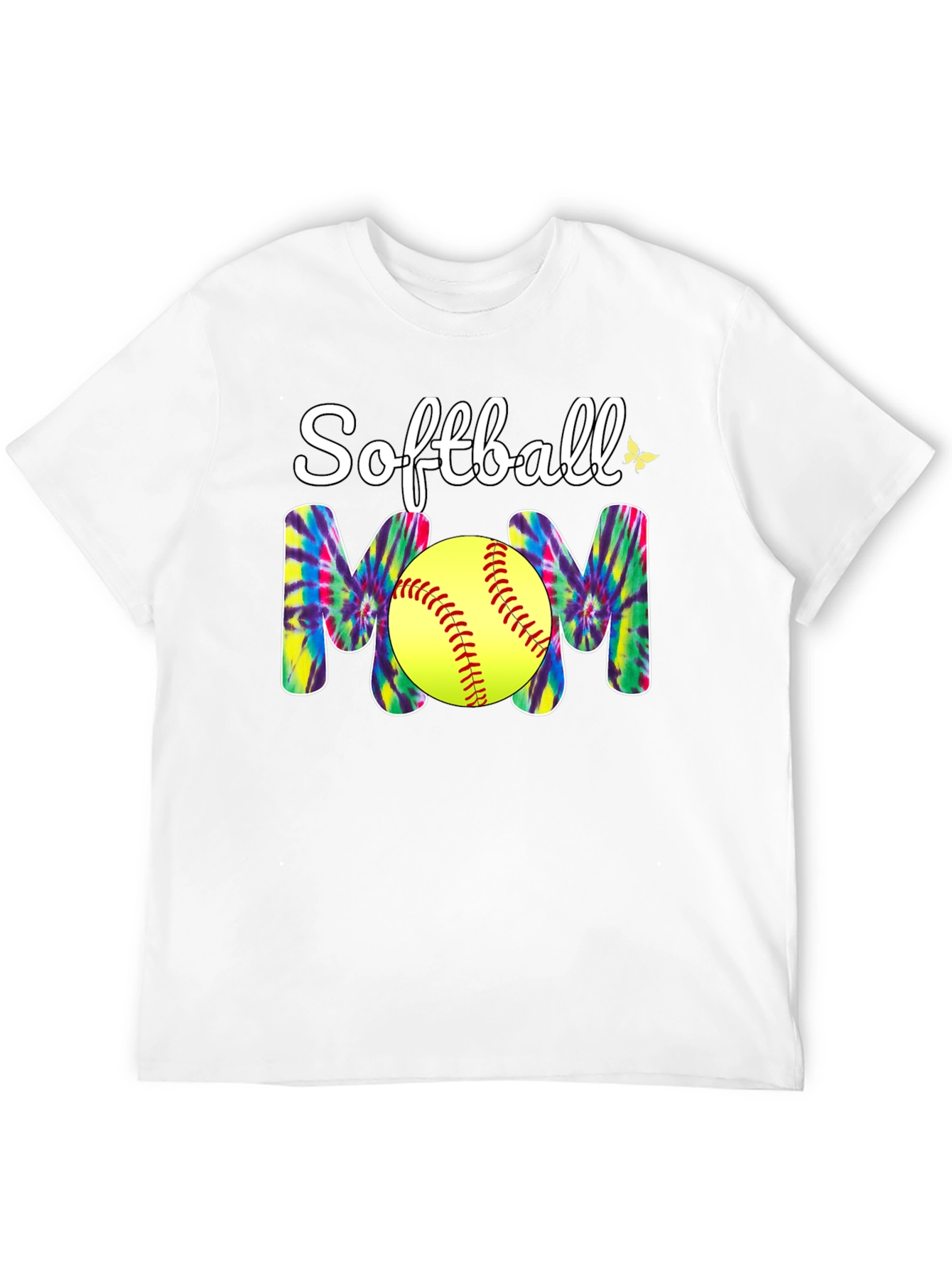 Softball Mom T-Shirt - Tie Dye Design