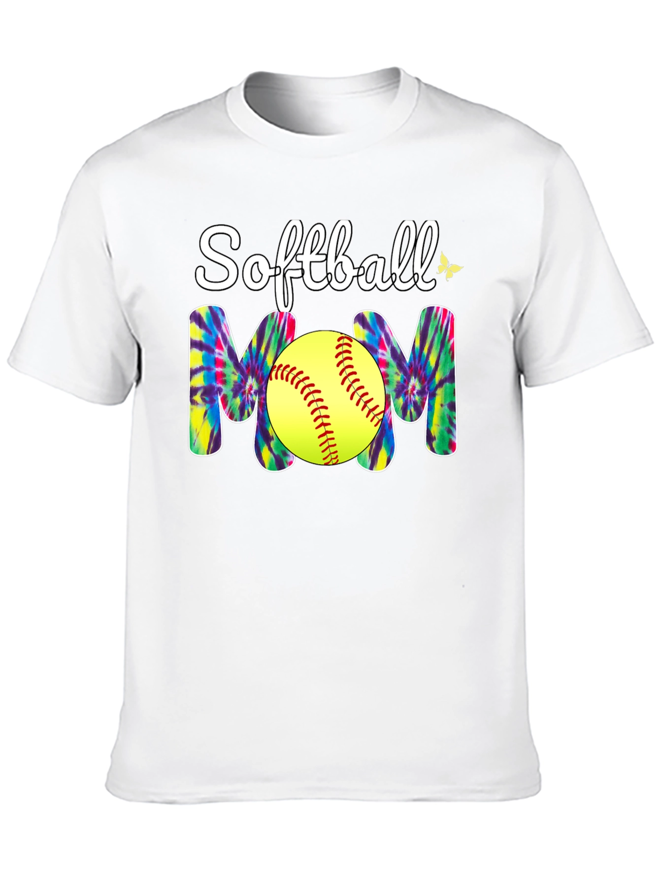 Softball Mom T-Shirt - Tie Dye Design