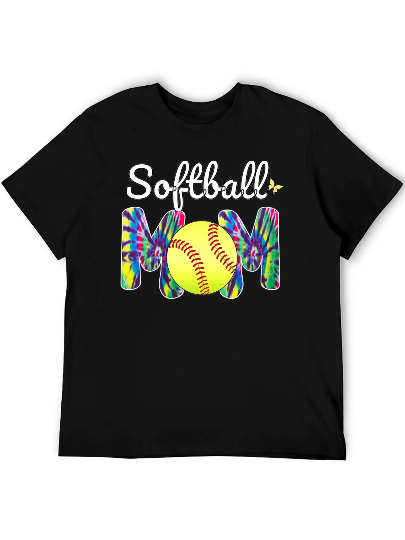 Softball Mom T-Shirt - Tie Dye Design