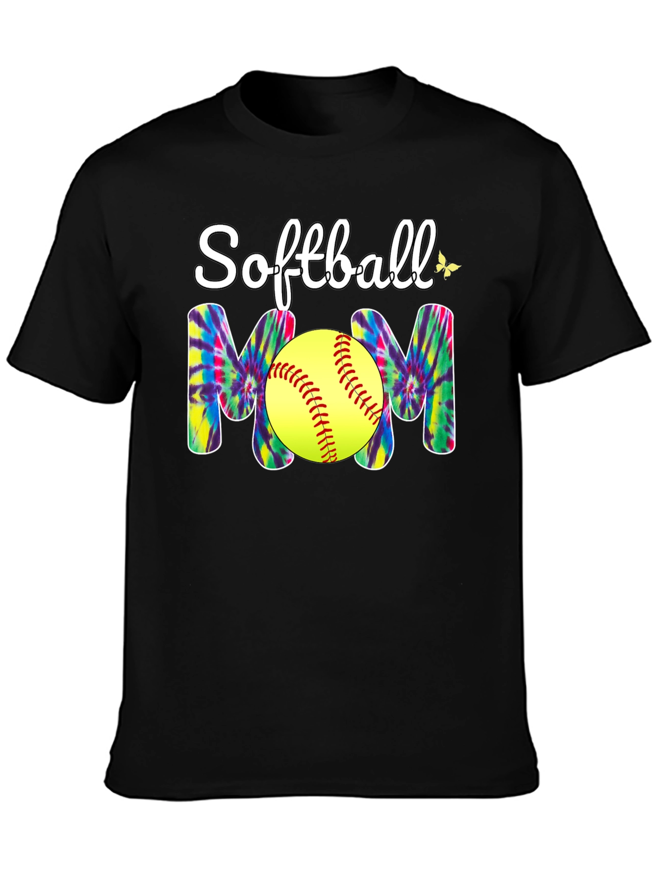 Softball Mom T-Shirt - Tie Dye Design