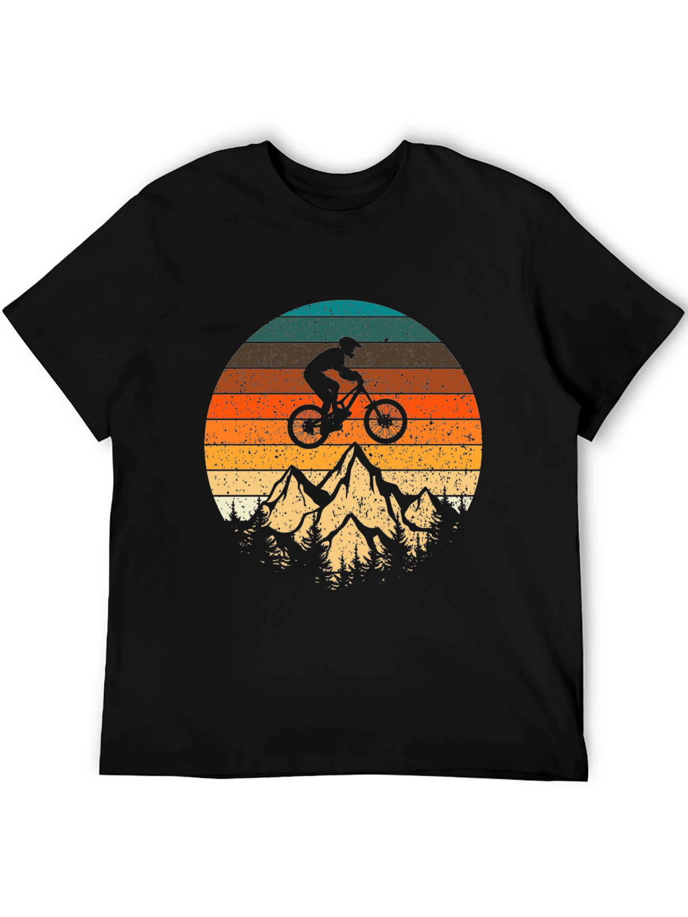 Mountain Biking Sunset Graphic Tee - Adventure Awaits!