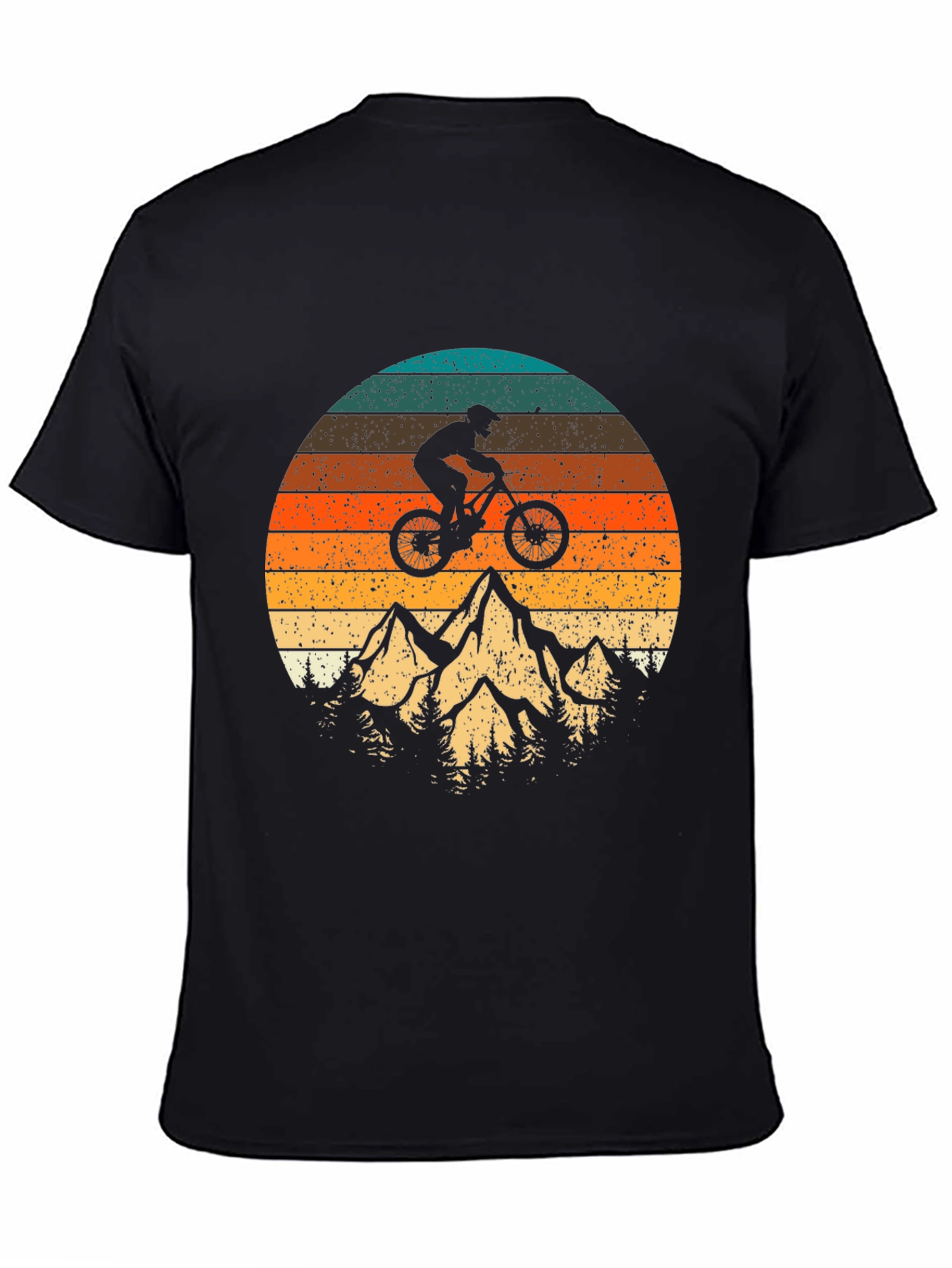 Mountain Biking Sunset Graphic Tee - Adventure Awaits!
