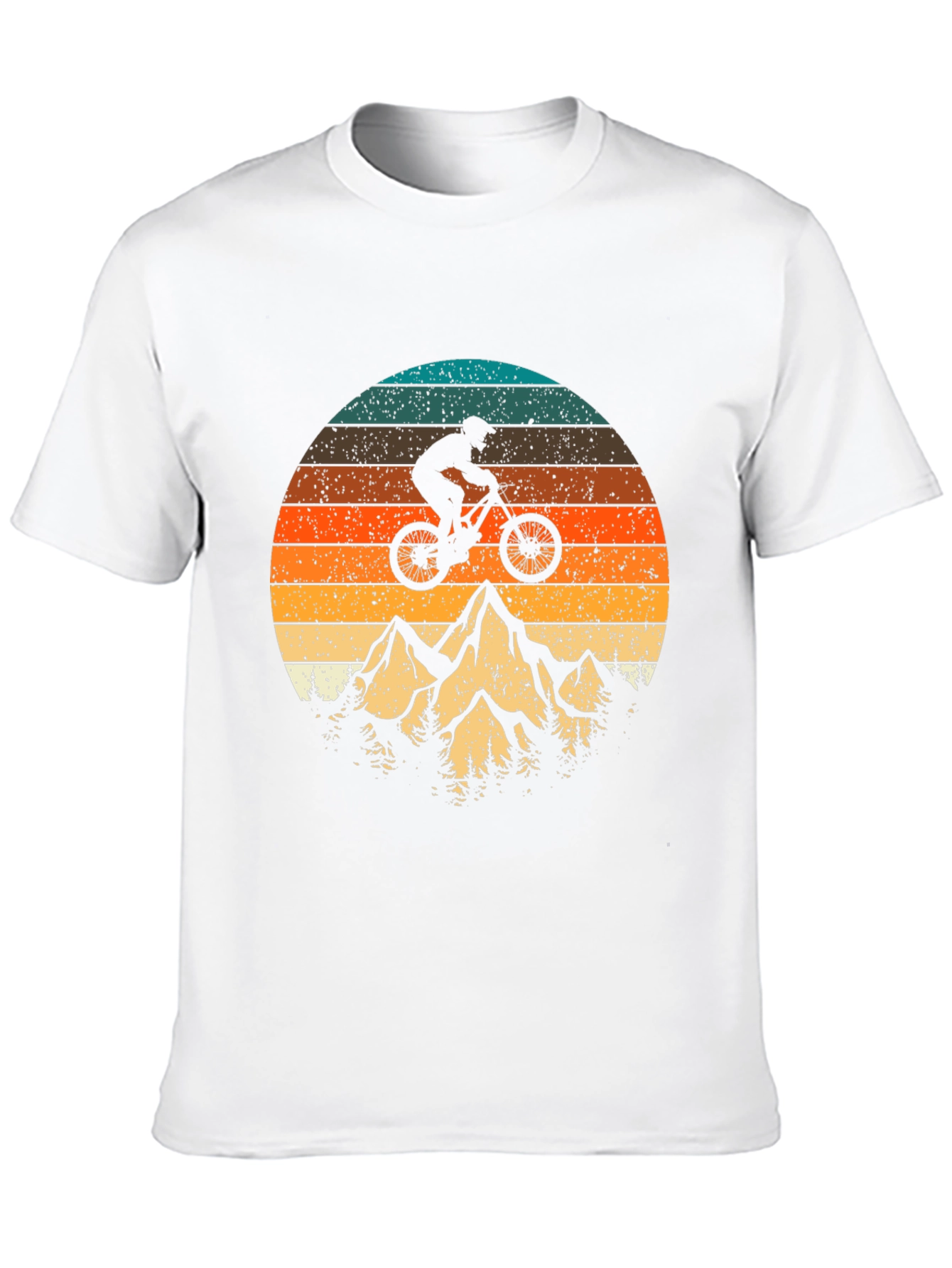 Mountain Biking Sunset Graphic Tee - Adventure Awaits!