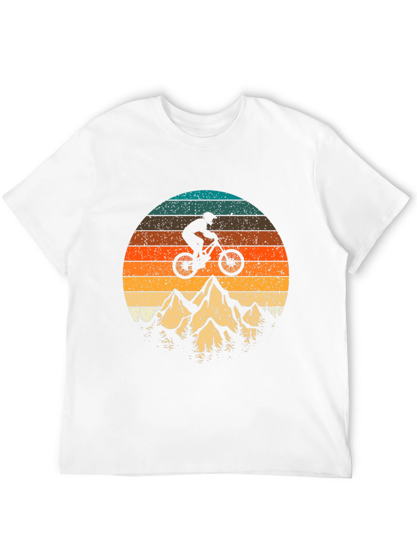 Mountain Biking Sunset Graphic Tee - Adventure Awaits!