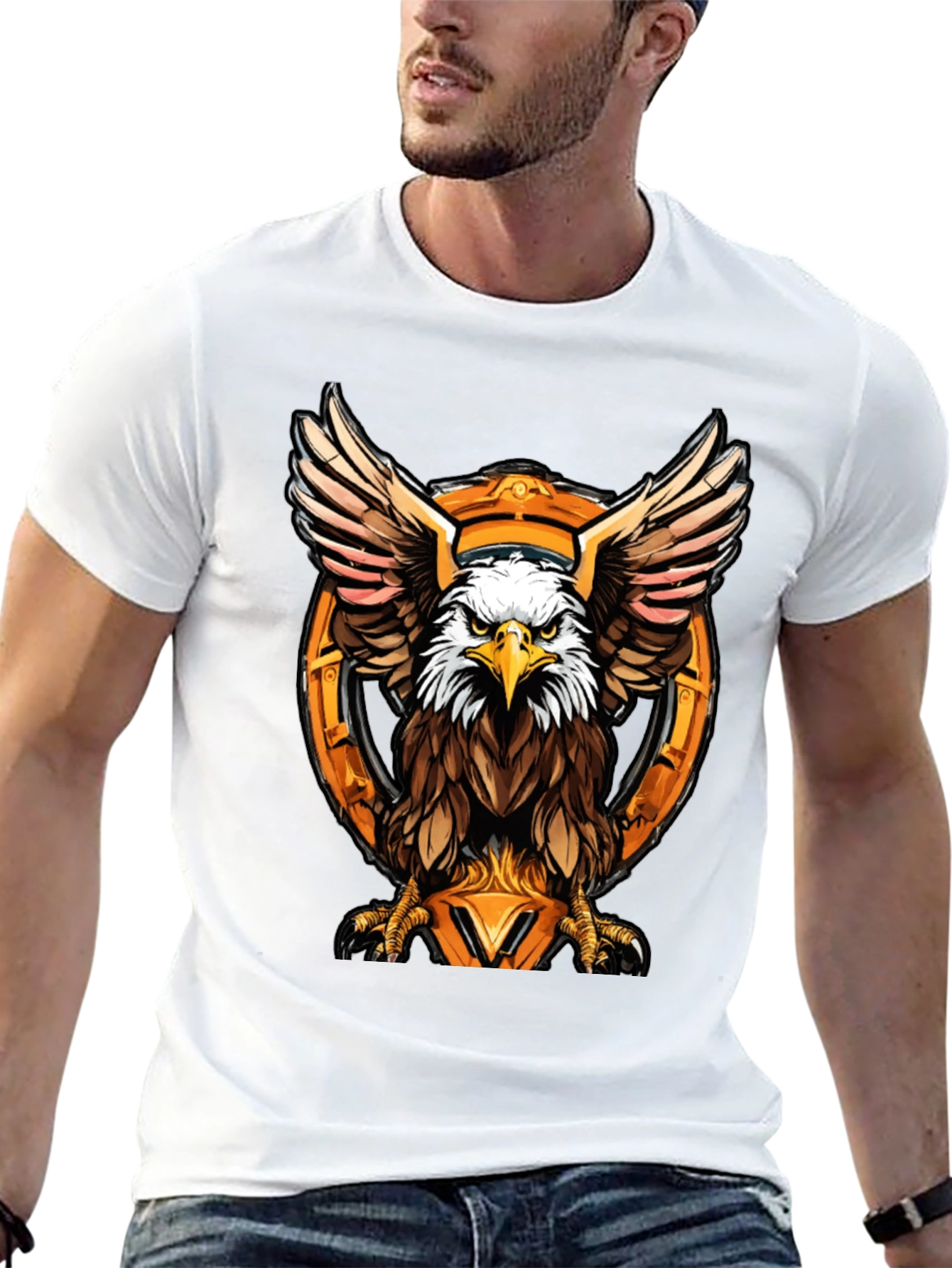 Eagle Graphic Tee - Bold Bird of Prey Design