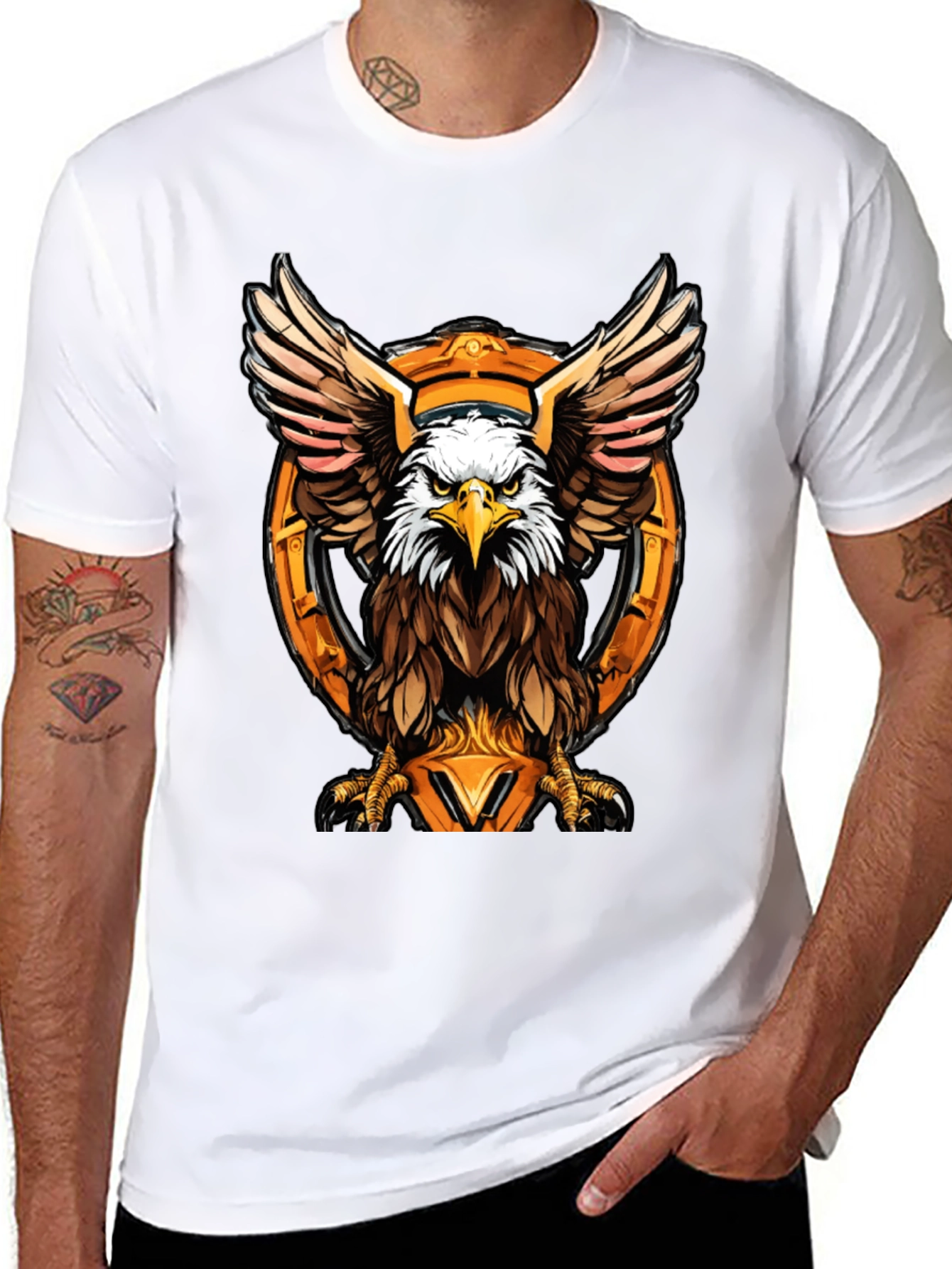 Eagle Graphic Tee - Bold Bird of Prey Design