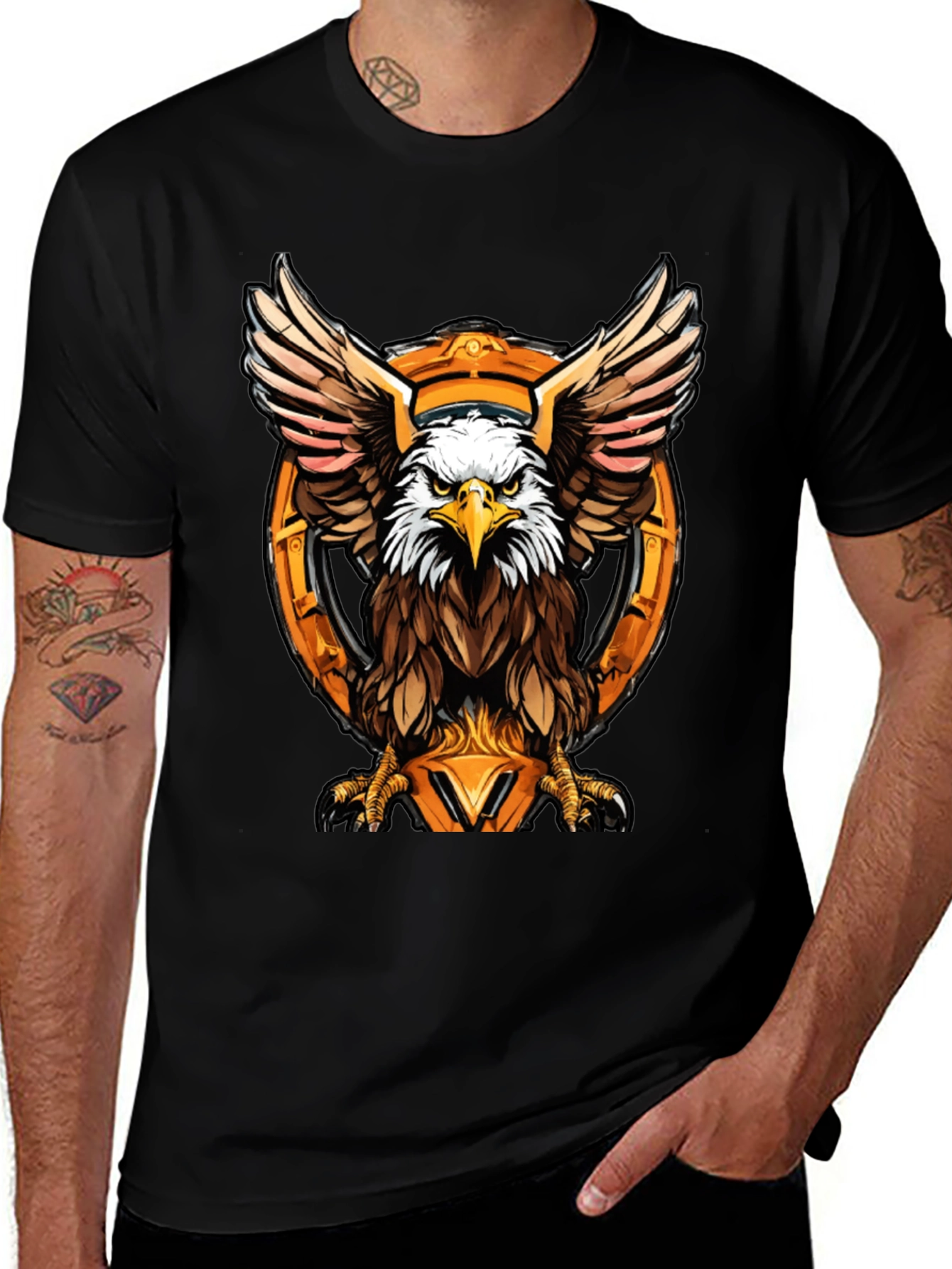 Eagle Graphic Tee - Bold Bird of Prey Design