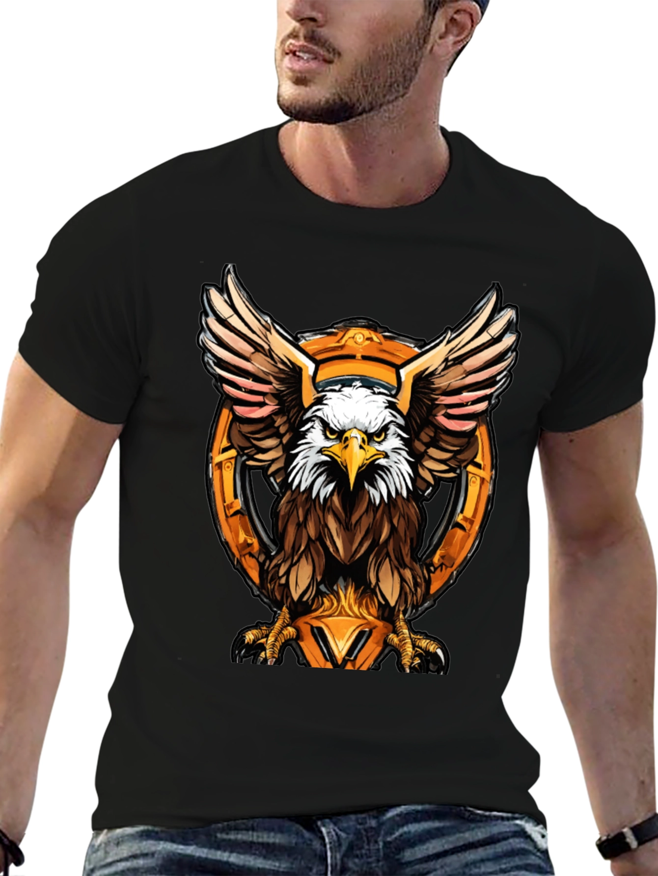 Eagle Graphic Tee - Bold Bird of Prey Design