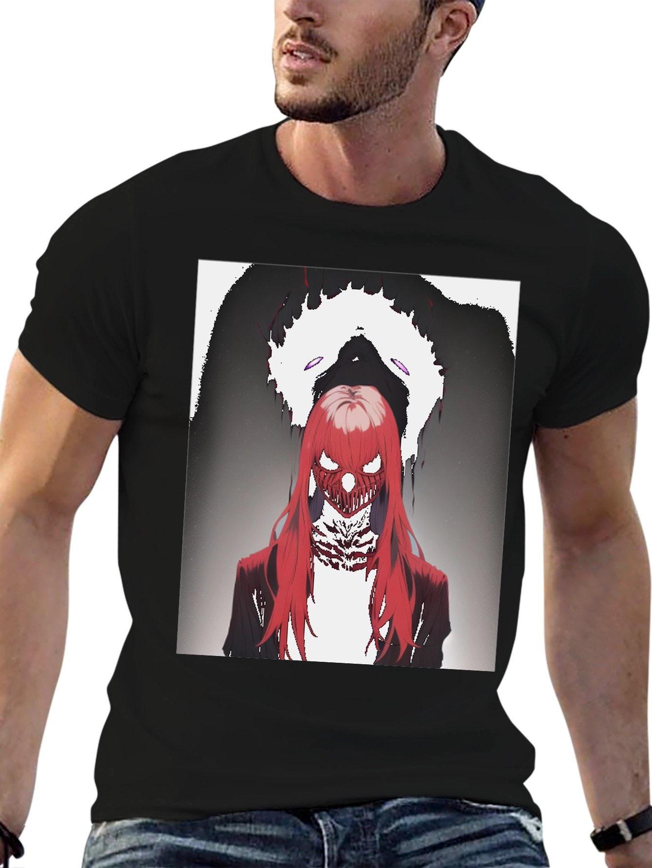 Graphic Print Tee - Red Haired Demon