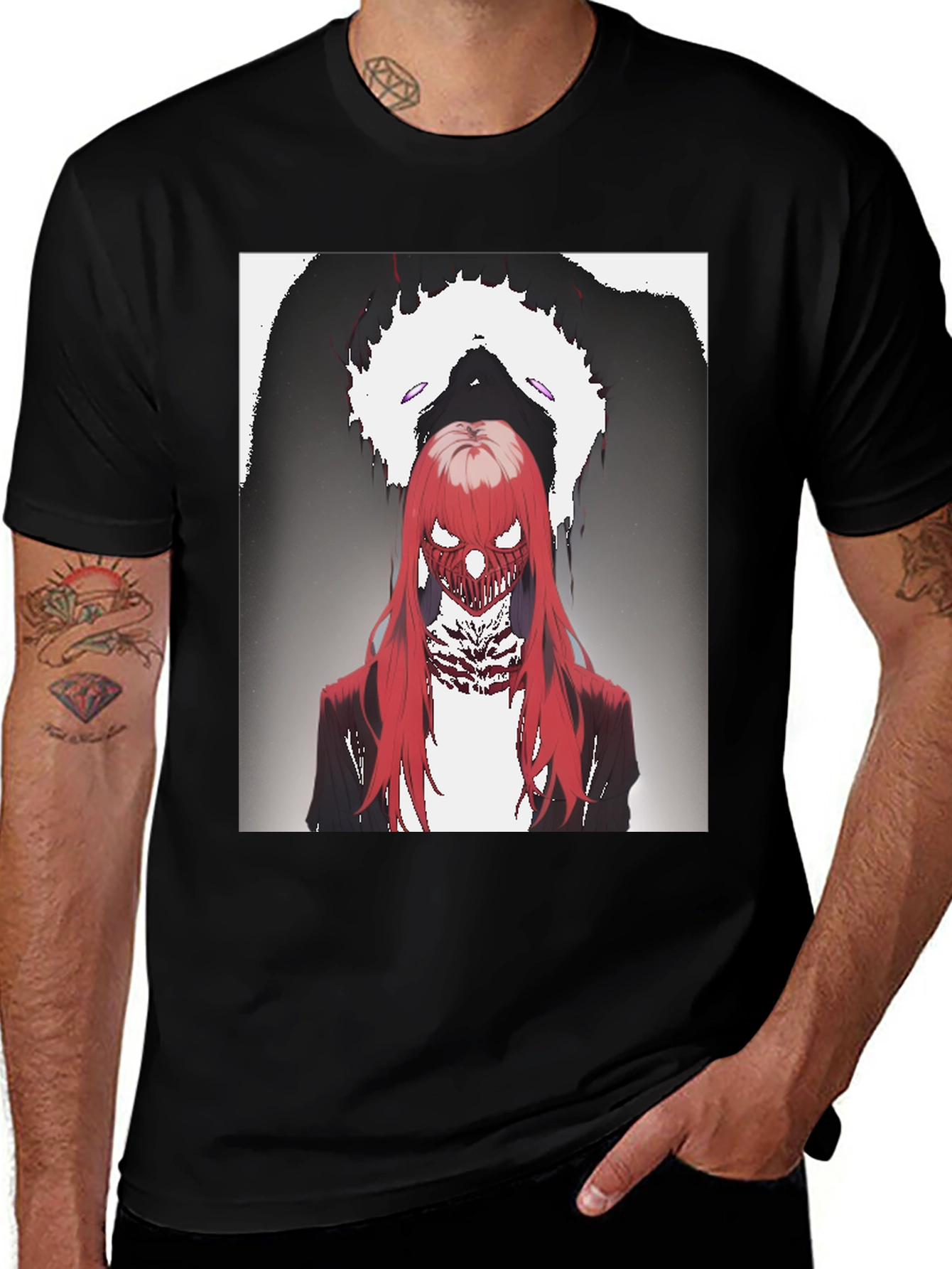 Graphic Print Tee - Red Haired Demon