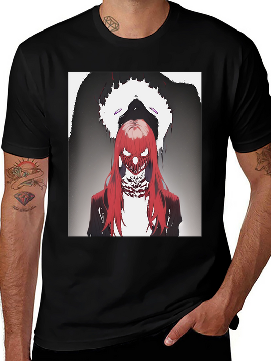 Graphic Print Tee - Red Haired Demon