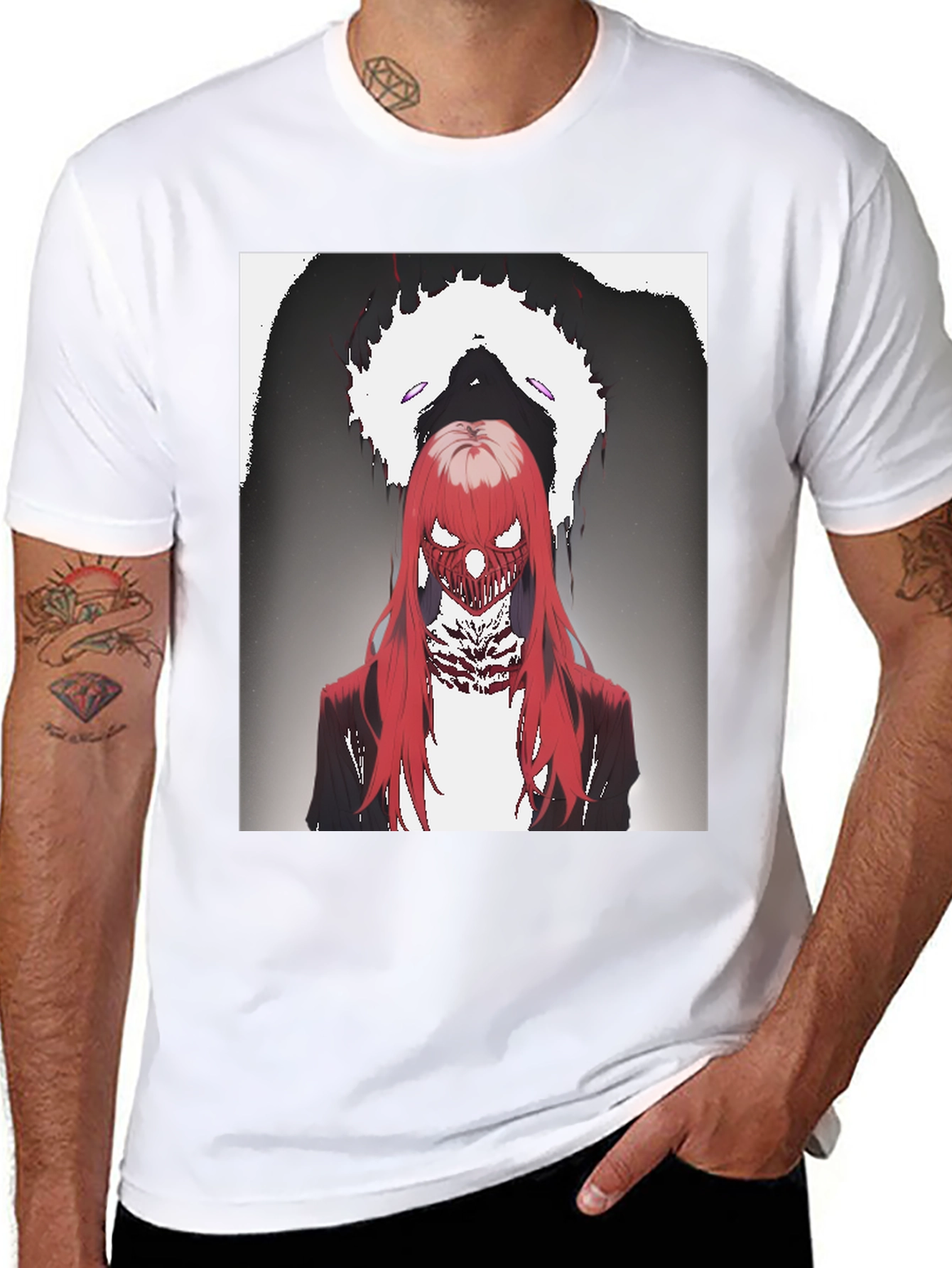 Graphic Print Tee - Red Haired Demon
