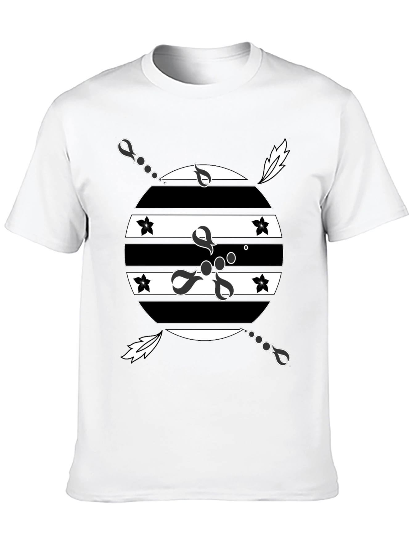 Mens Black Graphic T-Shirt - Retro Design