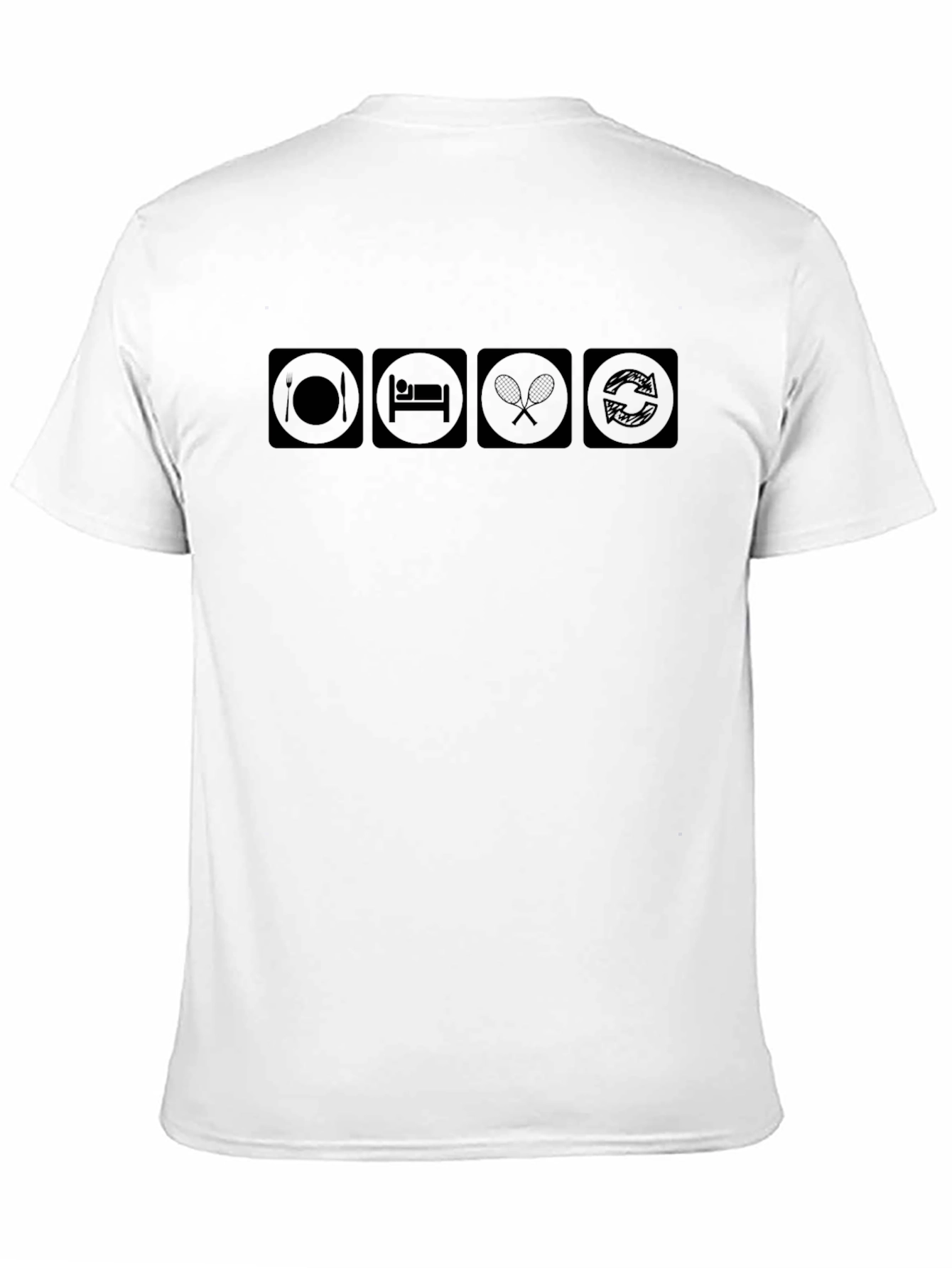 Eat Sleep Tennis Repeat - Black Graphic Tee