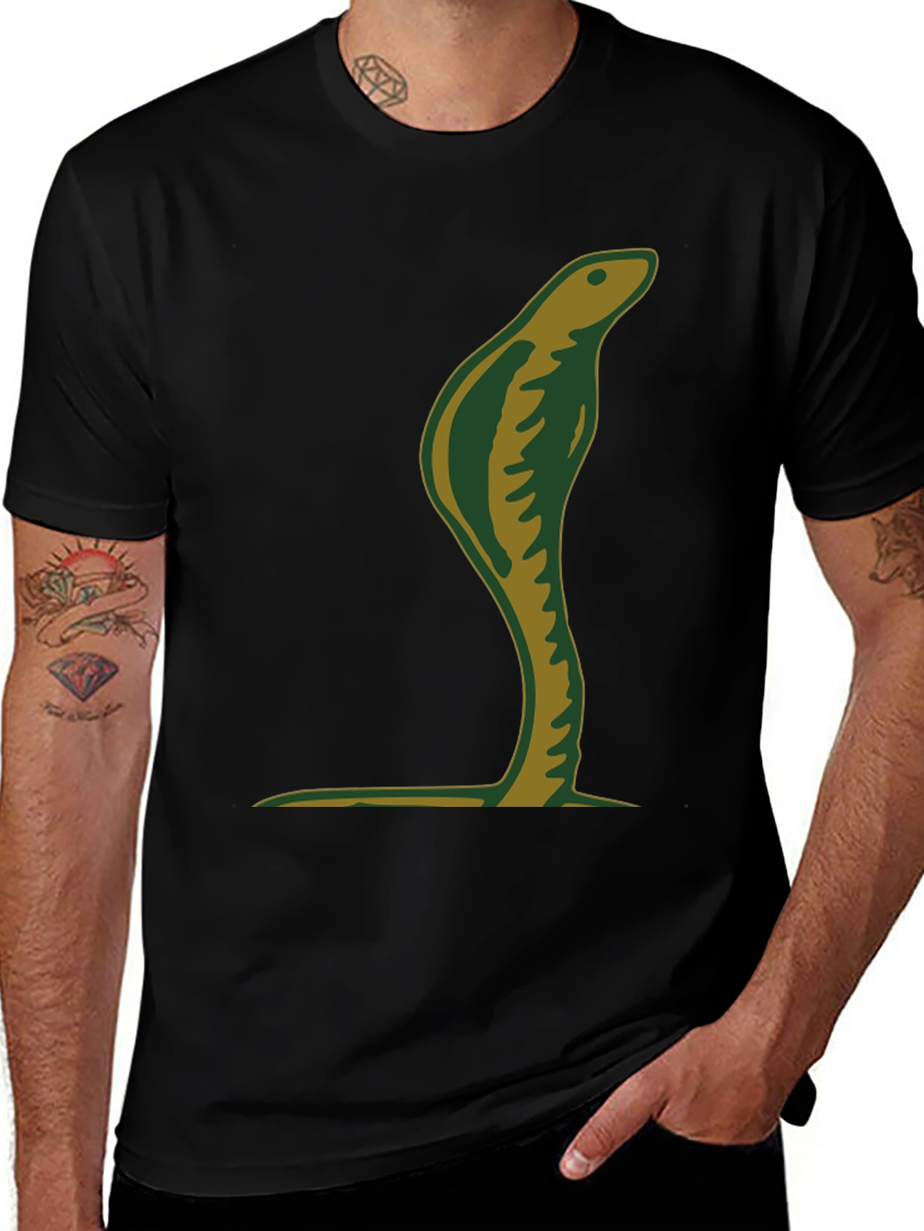 Cobra Snake Graphic Tee - Mens Black T-Shirt