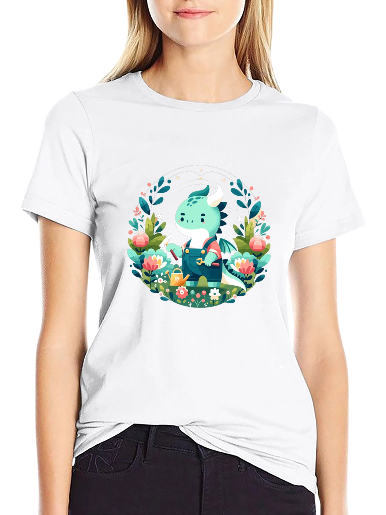 Gardener Dragon Graphic Tee - Black Unisex T-Shirt