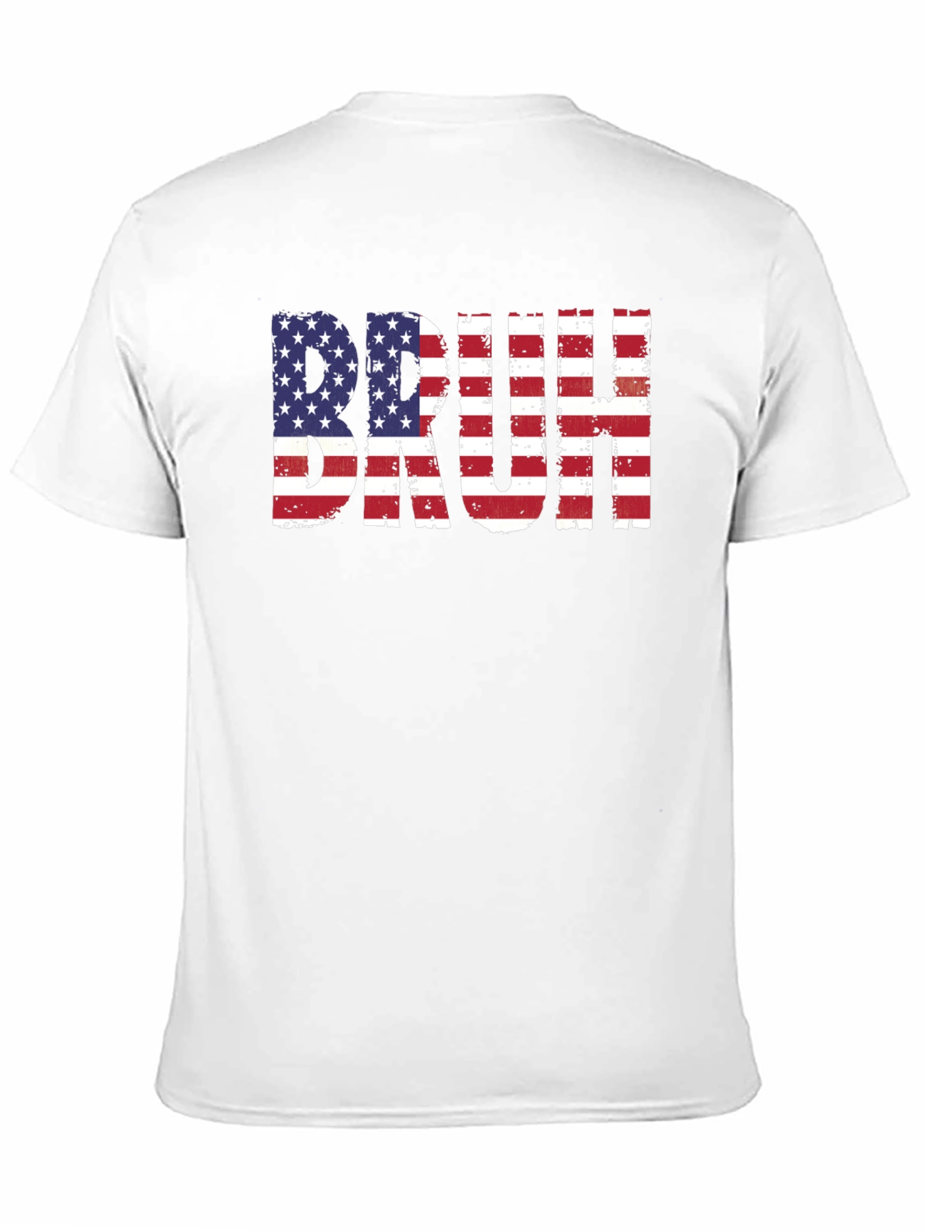 Bruh American Flag Graphic T-Shirt