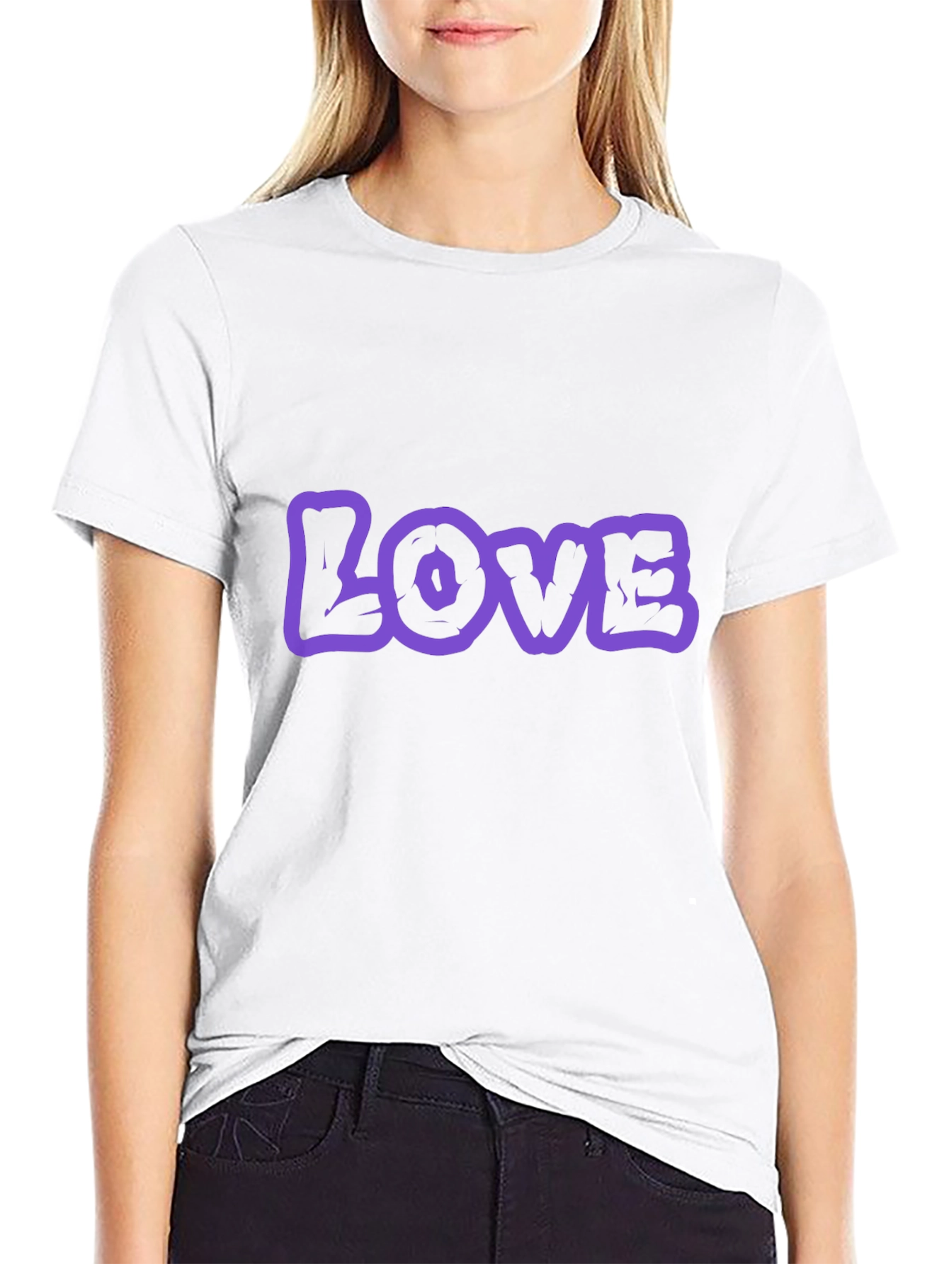 Love Graphic T-Shirt - Black Casual Tee