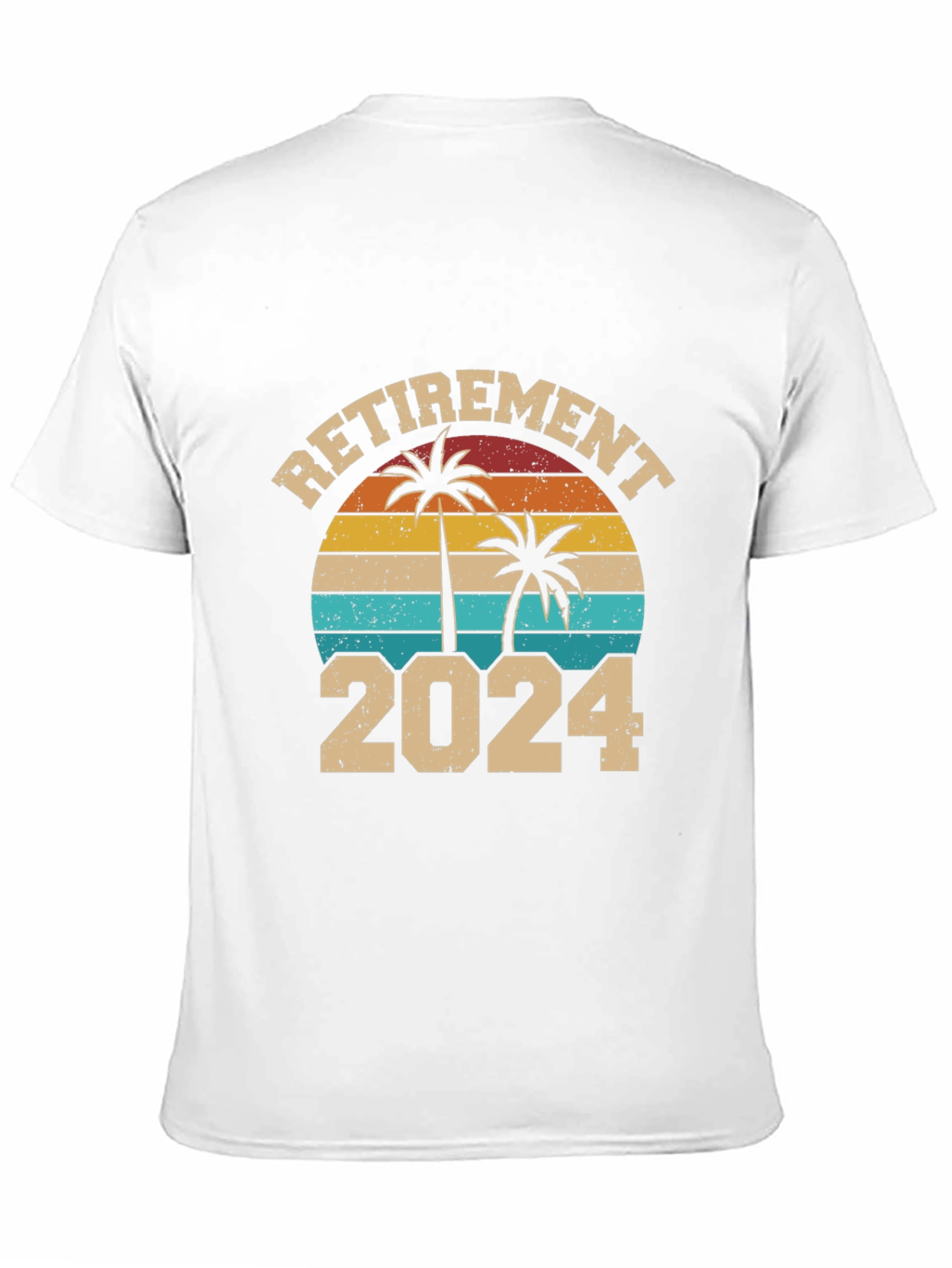 Retirement 2024 T-Shirt Palm Tree Sunset Design
