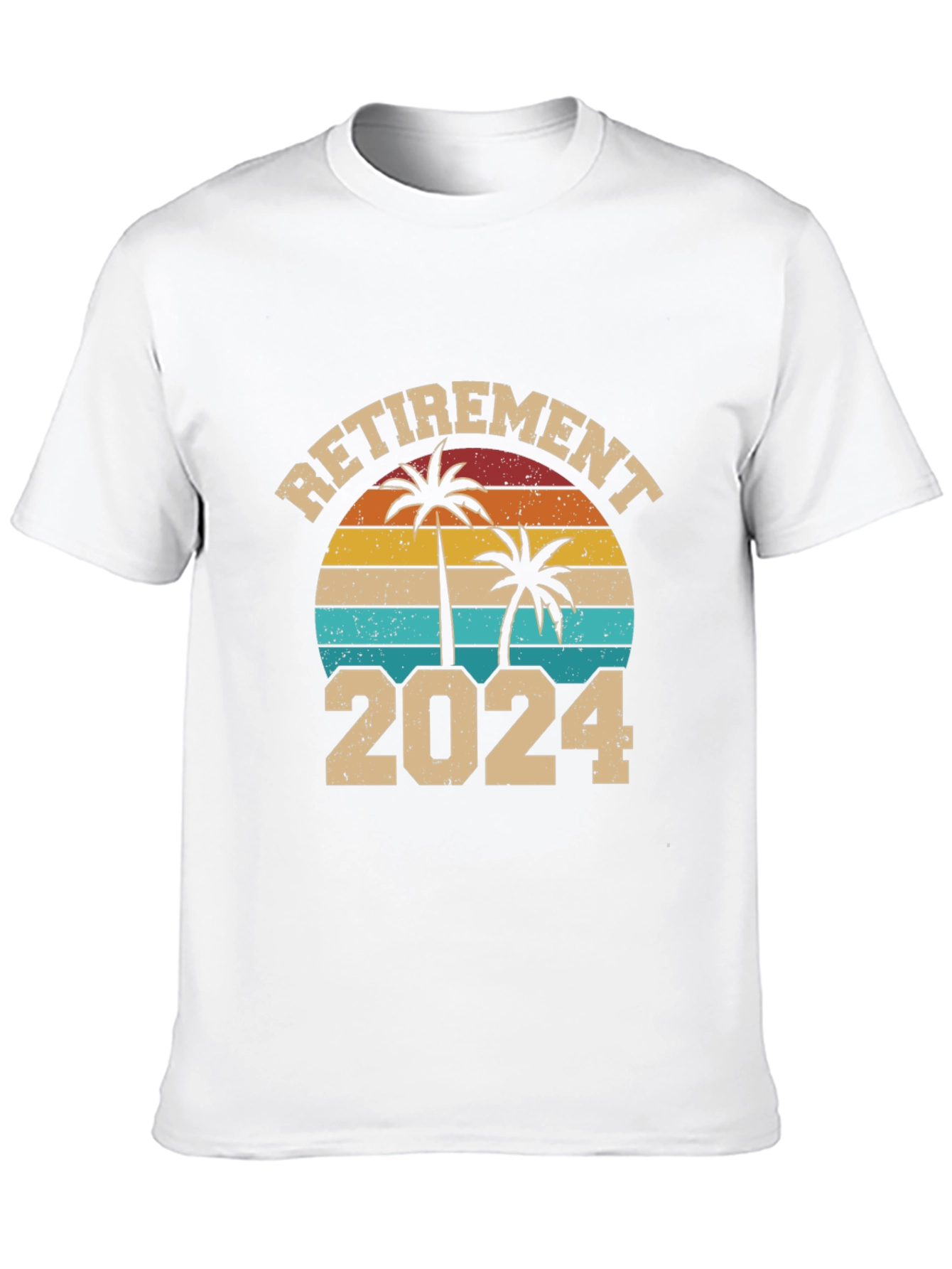 Retirement 2024 T-Shirt Palm Tree Sunset Design