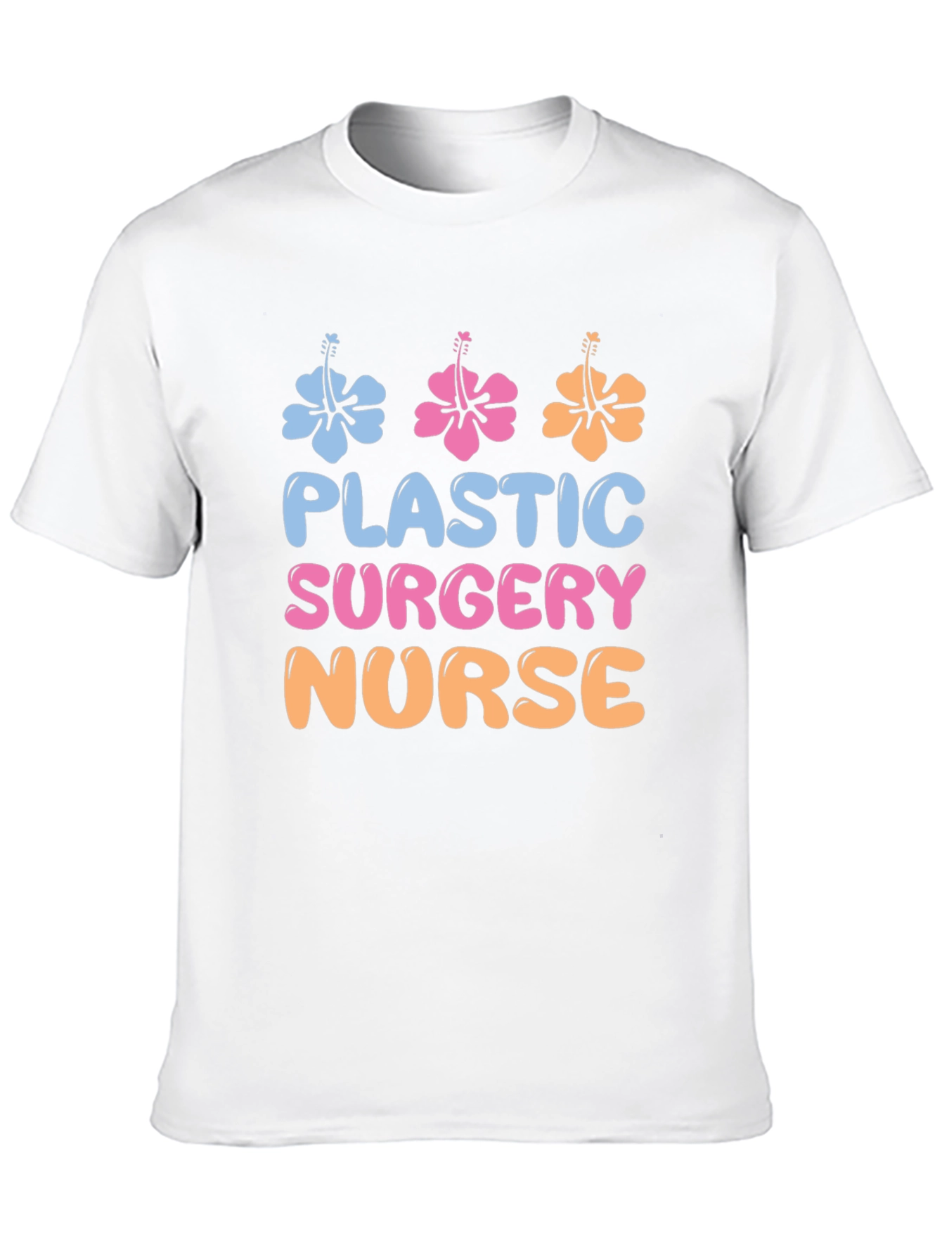 Plastic Surgery Nurse T-Shirt - Floral Design