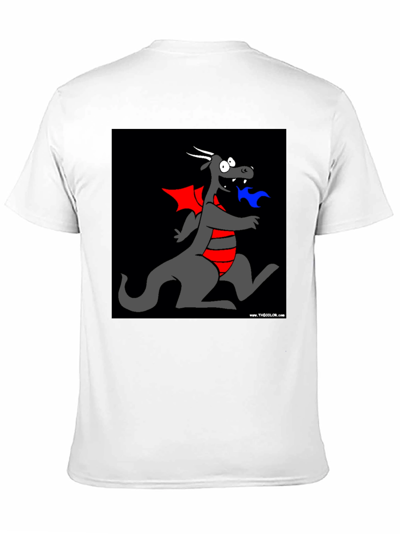 Cartoon Dragon Graphic Tee - Black T-Shirt