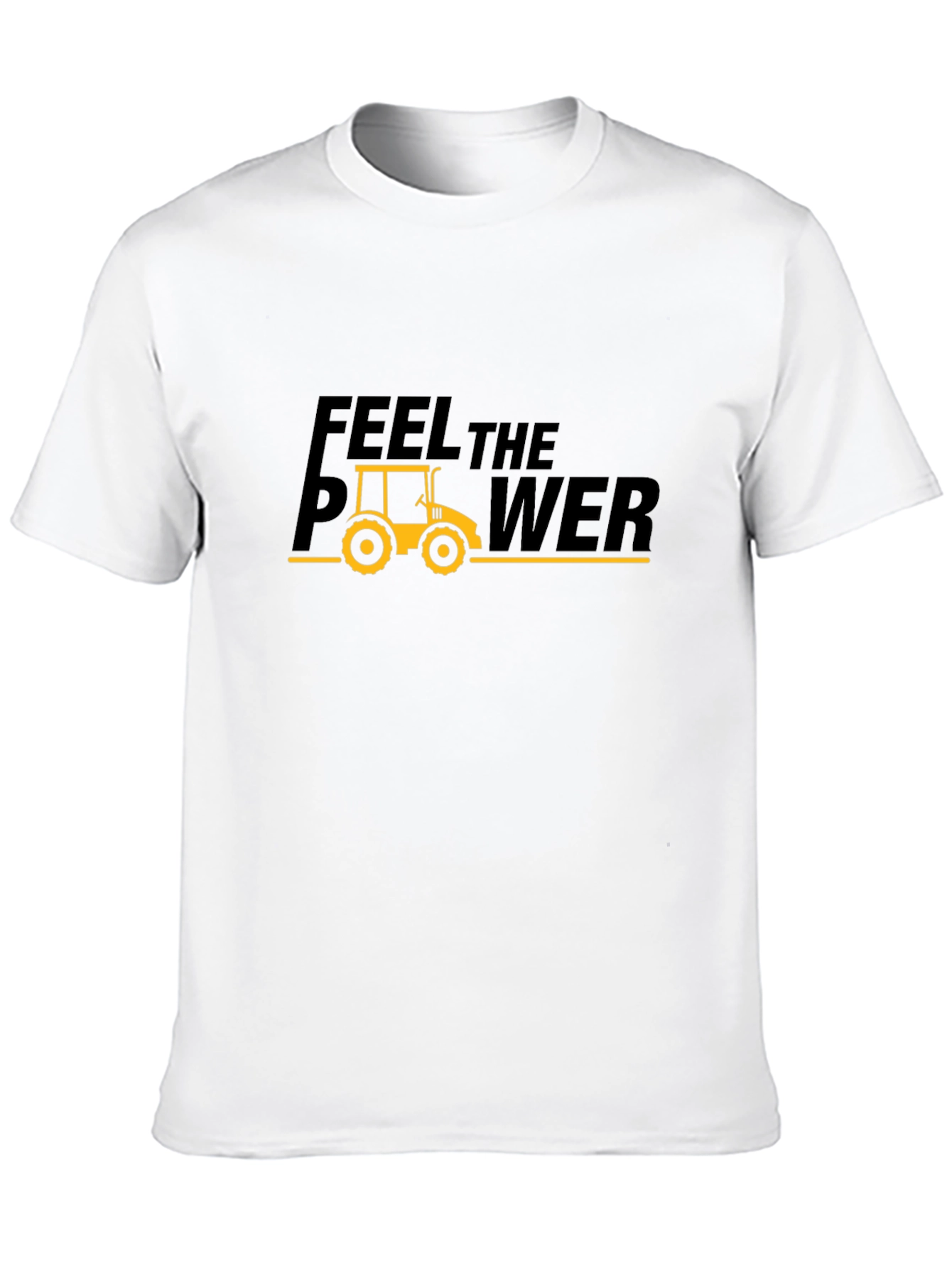 Feel The Power Tractor Graphic Tee - Black