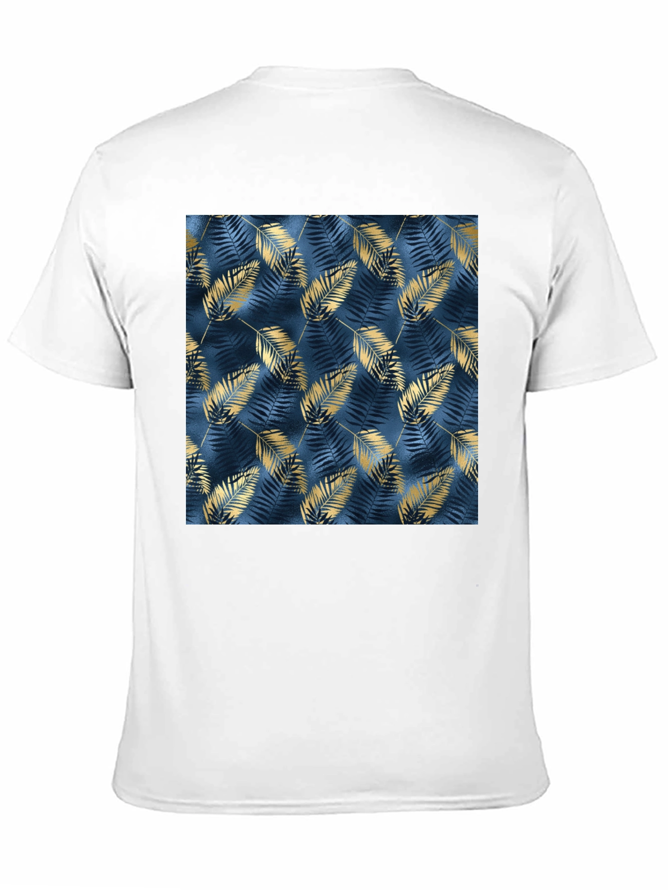 Stylish Black Tee with Leaf Pattern