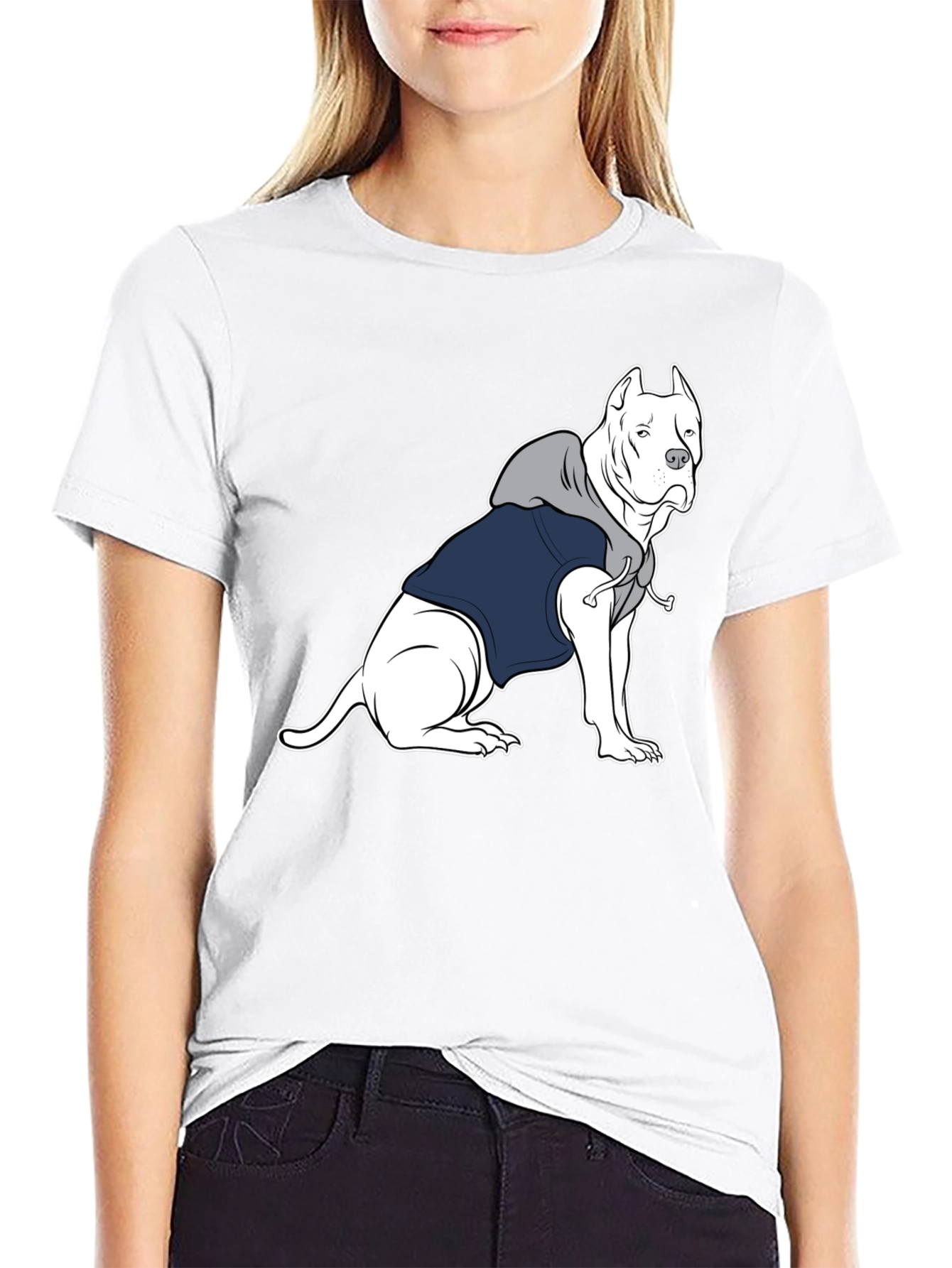 Dog in Hoodie Graphic Tee - Unisex T-Shirt