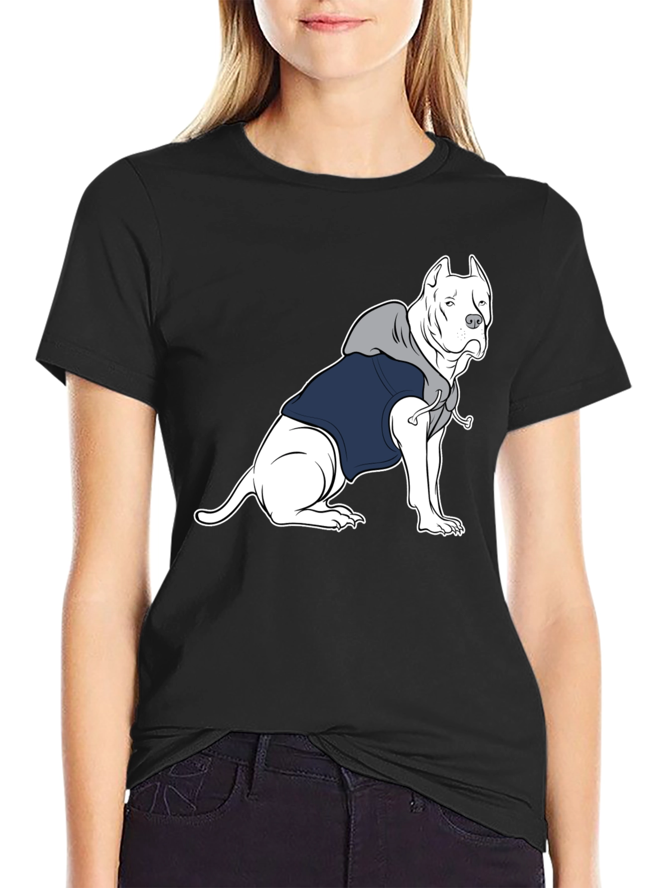 Dog in Hoodie Graphic Tee - Unisex T-Shirt