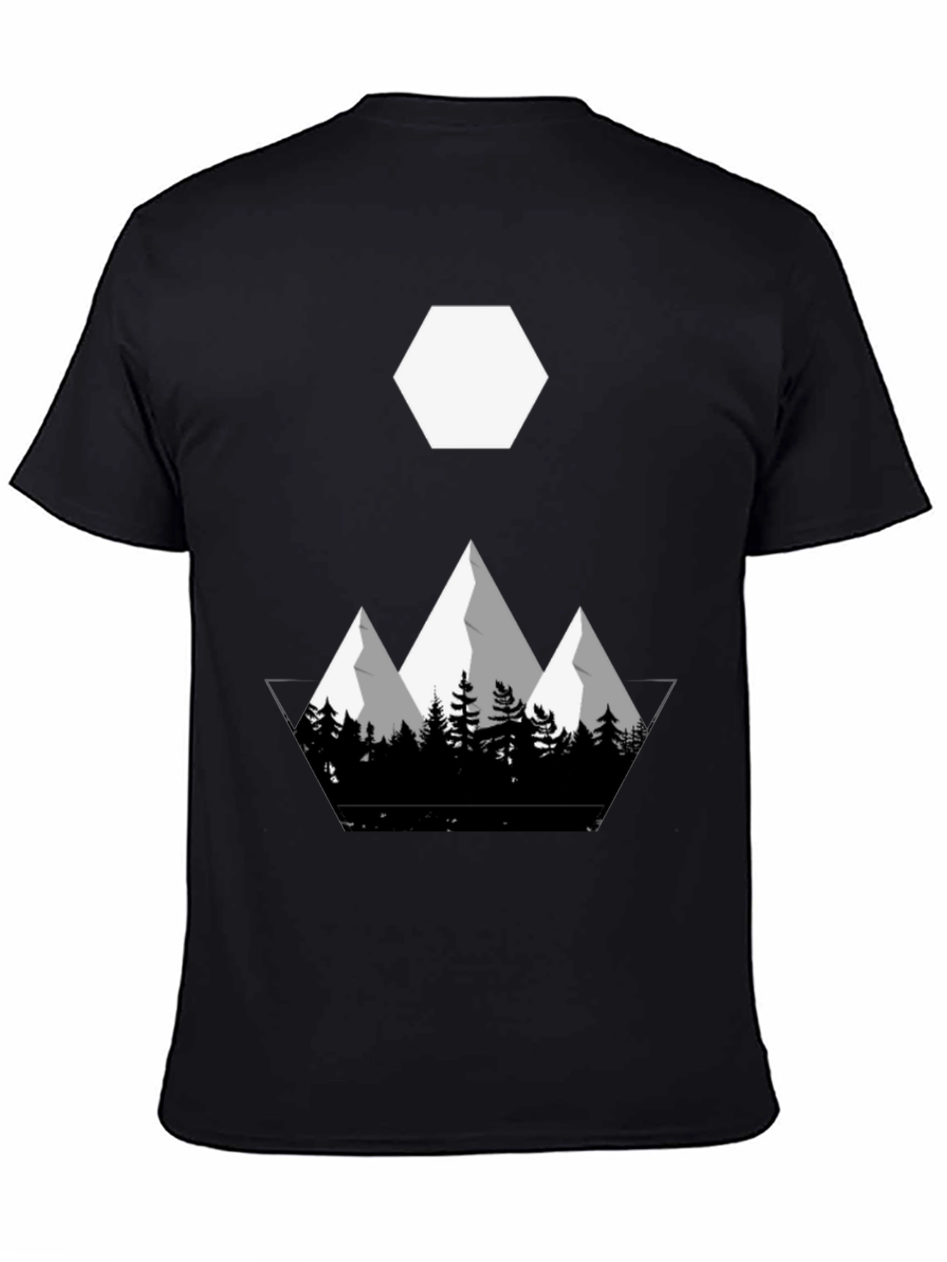 Geometric Mountain Forest T-Shirt