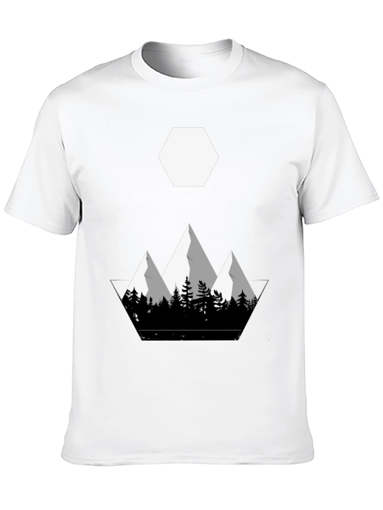 Geometric Mountain Forest T-Shirt
