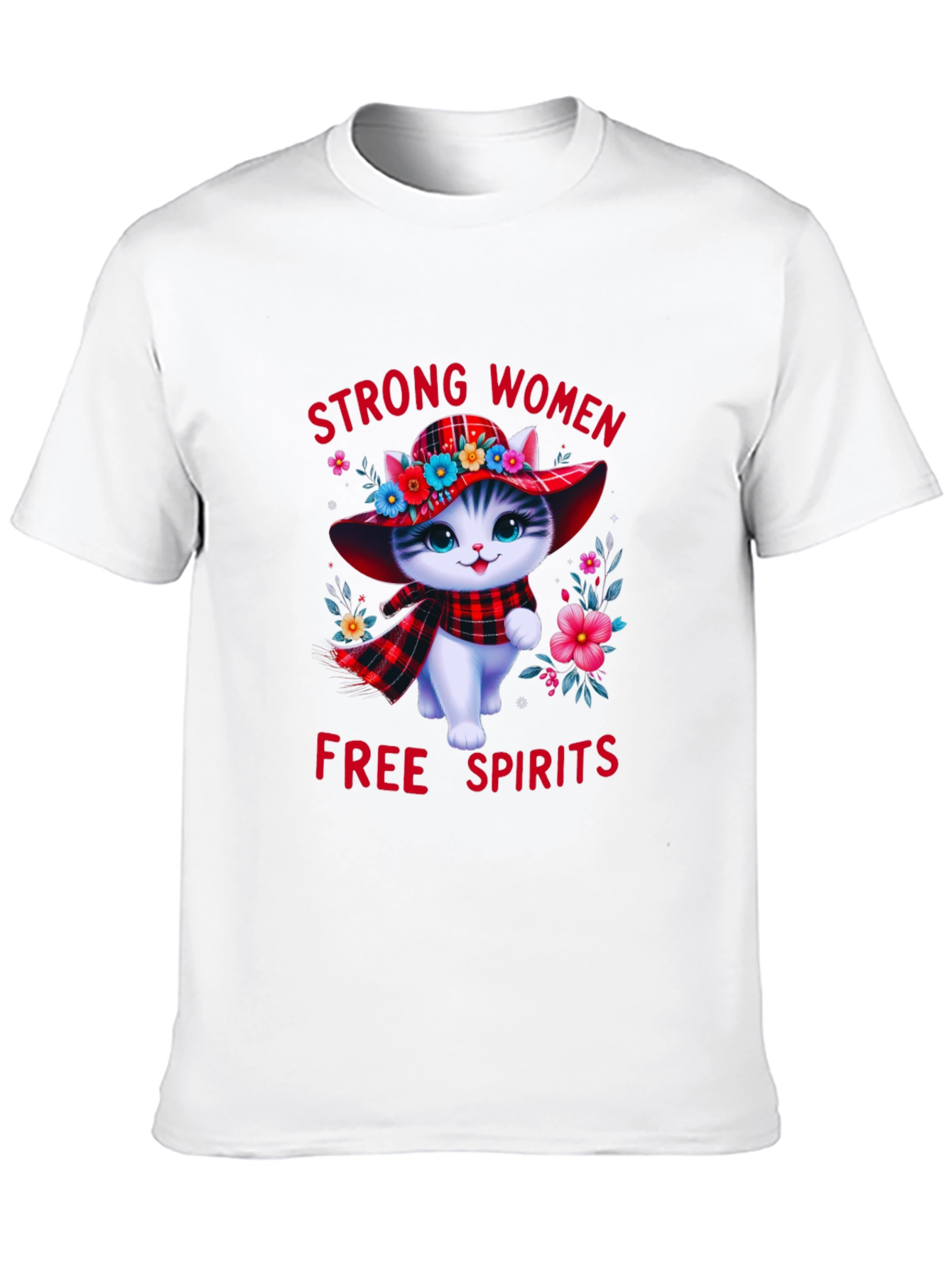Strong Women Free Spirits Cat T-Shirt