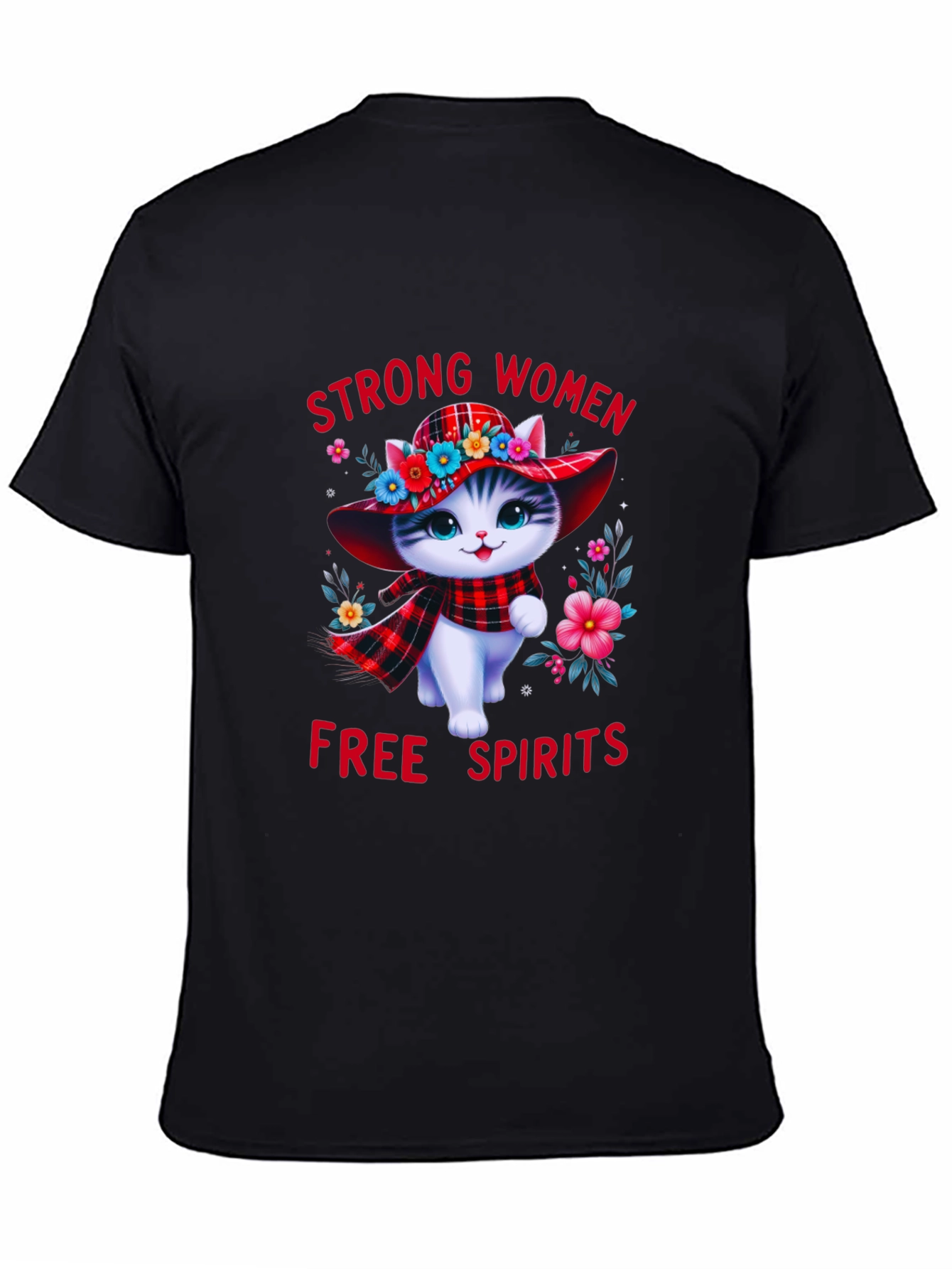 Strong Women Free Spirits Cat T-Shirt