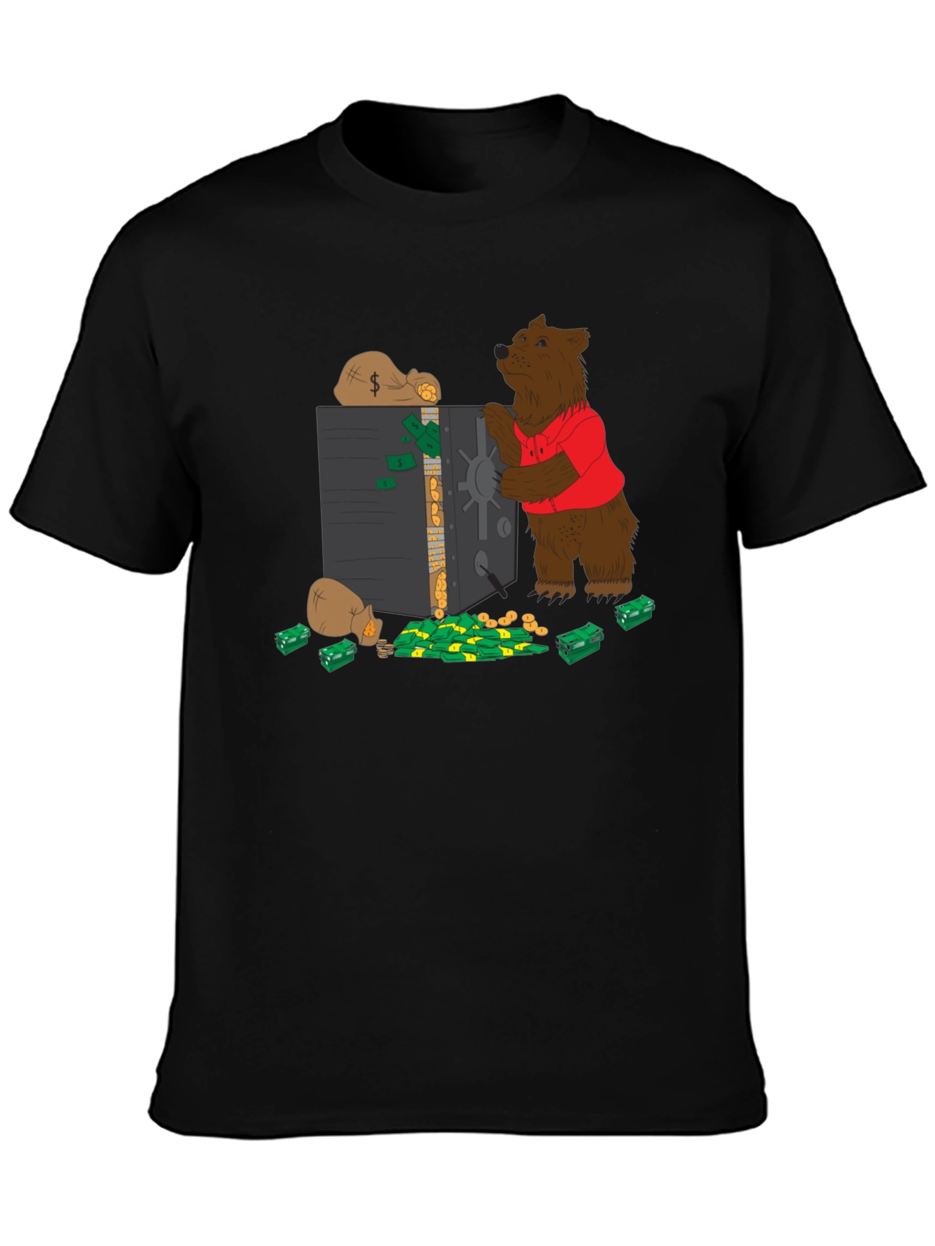 Bear and Vault Graphic T-Shirt