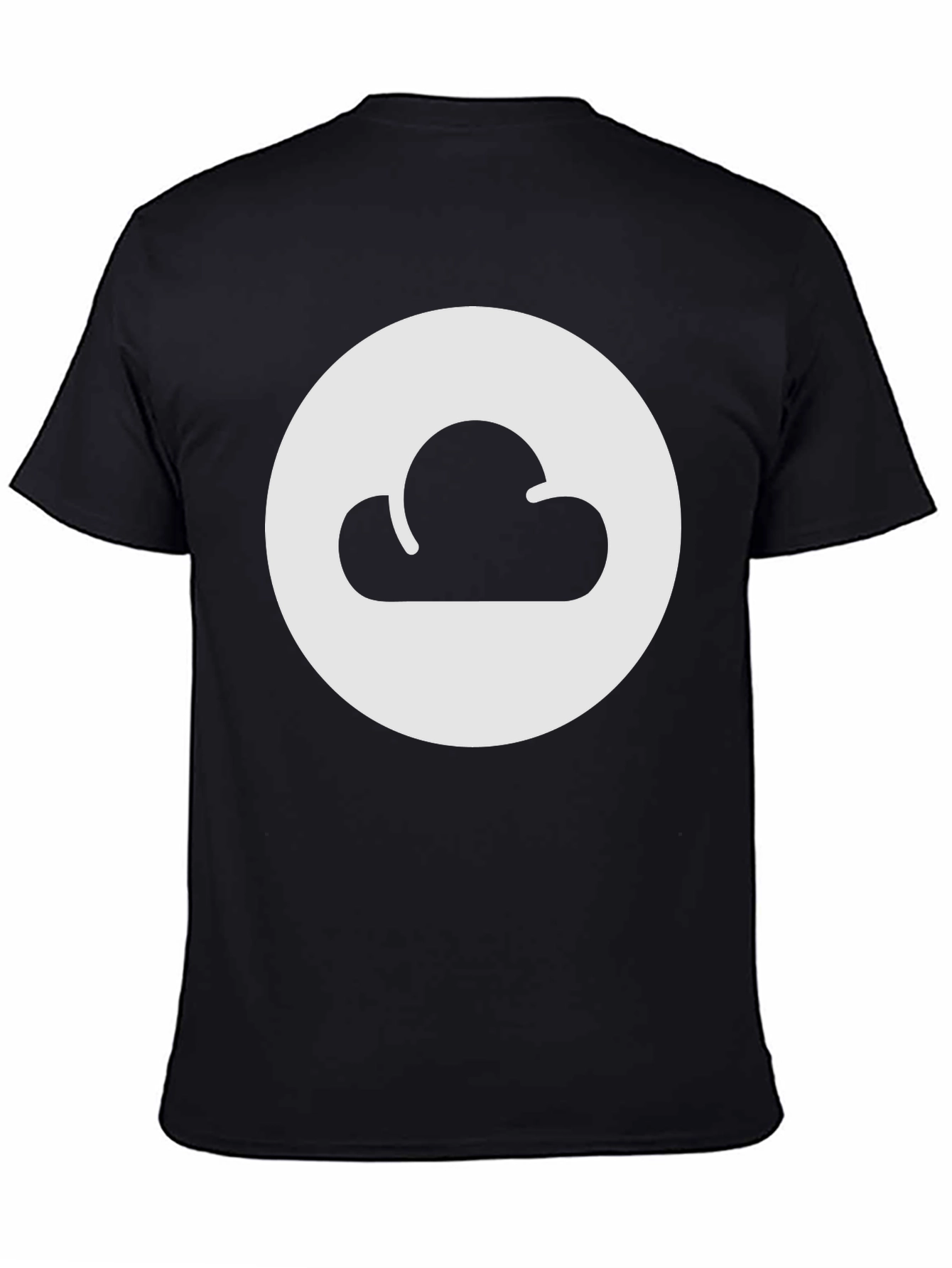 Cloud Graphic Tee - Black Cotton Casual Shirt