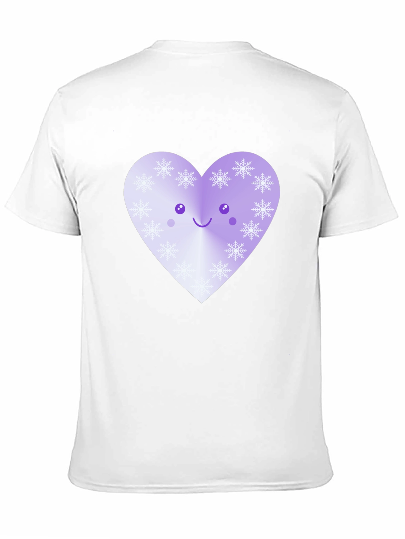 Cute Snowflake Heart T-Shirt - Black