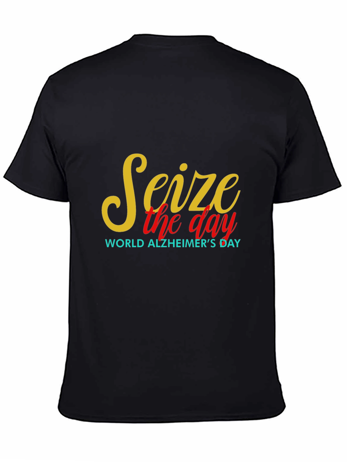 Seize the Day Alzheimers Awareness Black Tee