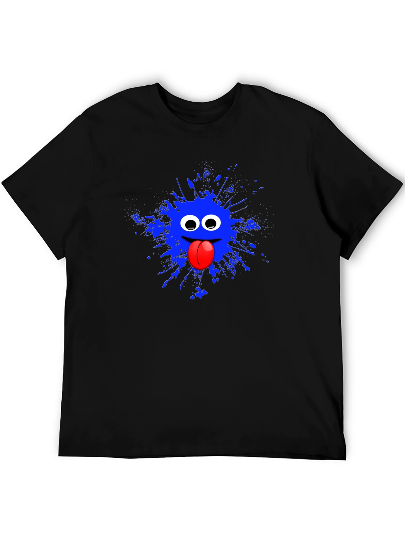 Funky Blue Monster Graphic T-Shirt - Quirky Fashion