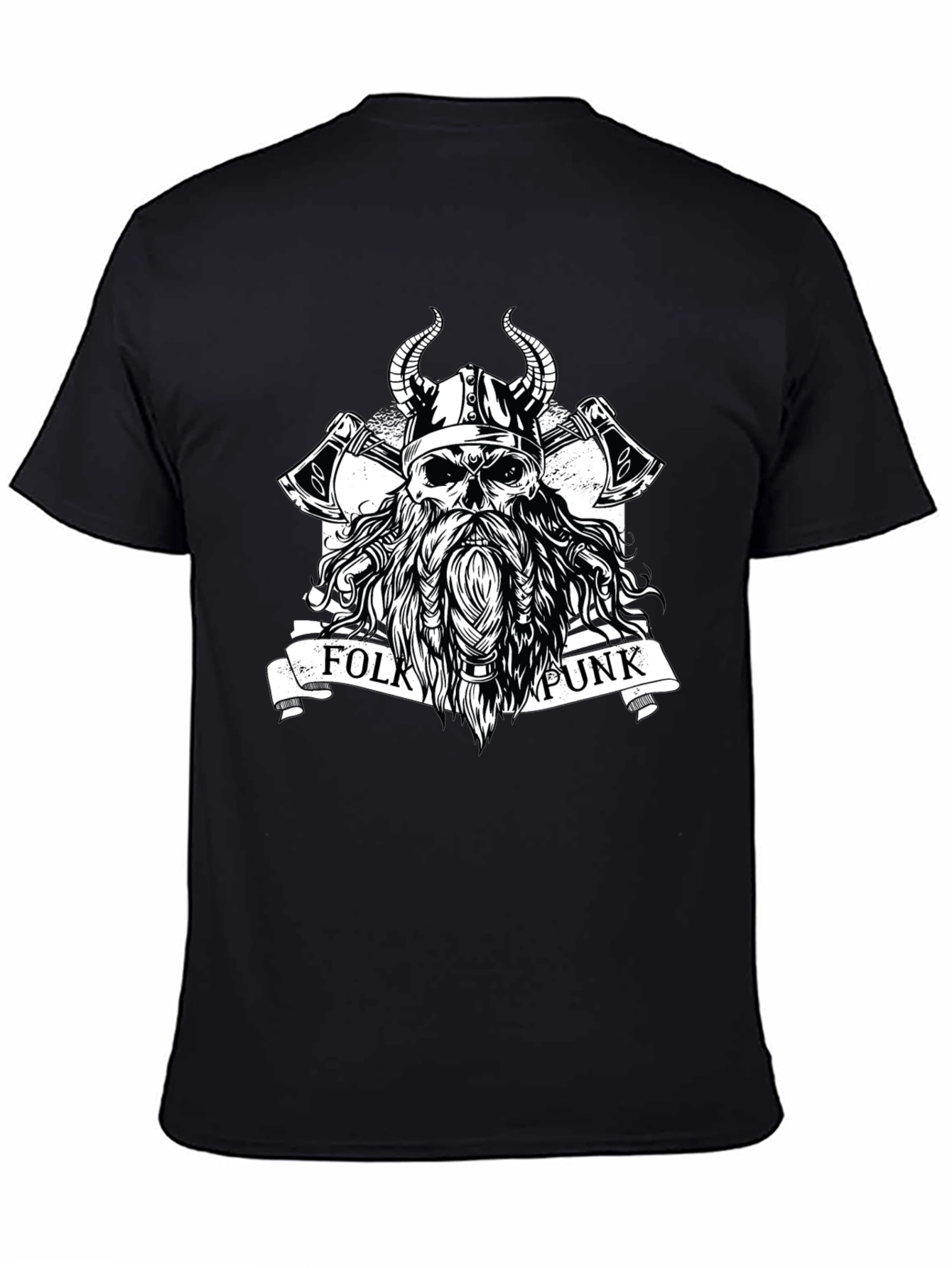 Folk Punk Viking Skull T-Shirt