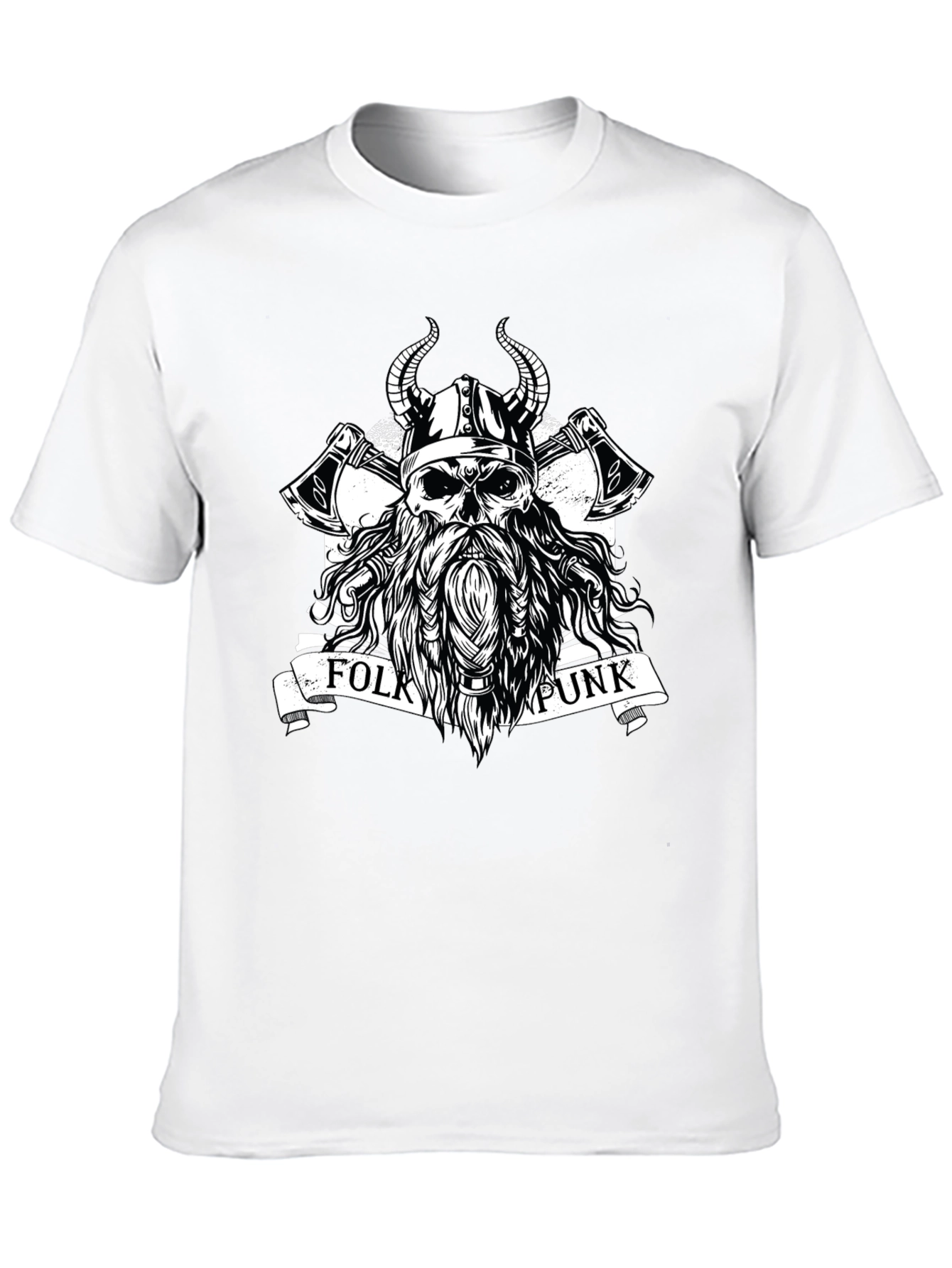 Folk Punk Viking Skull T-Shirt