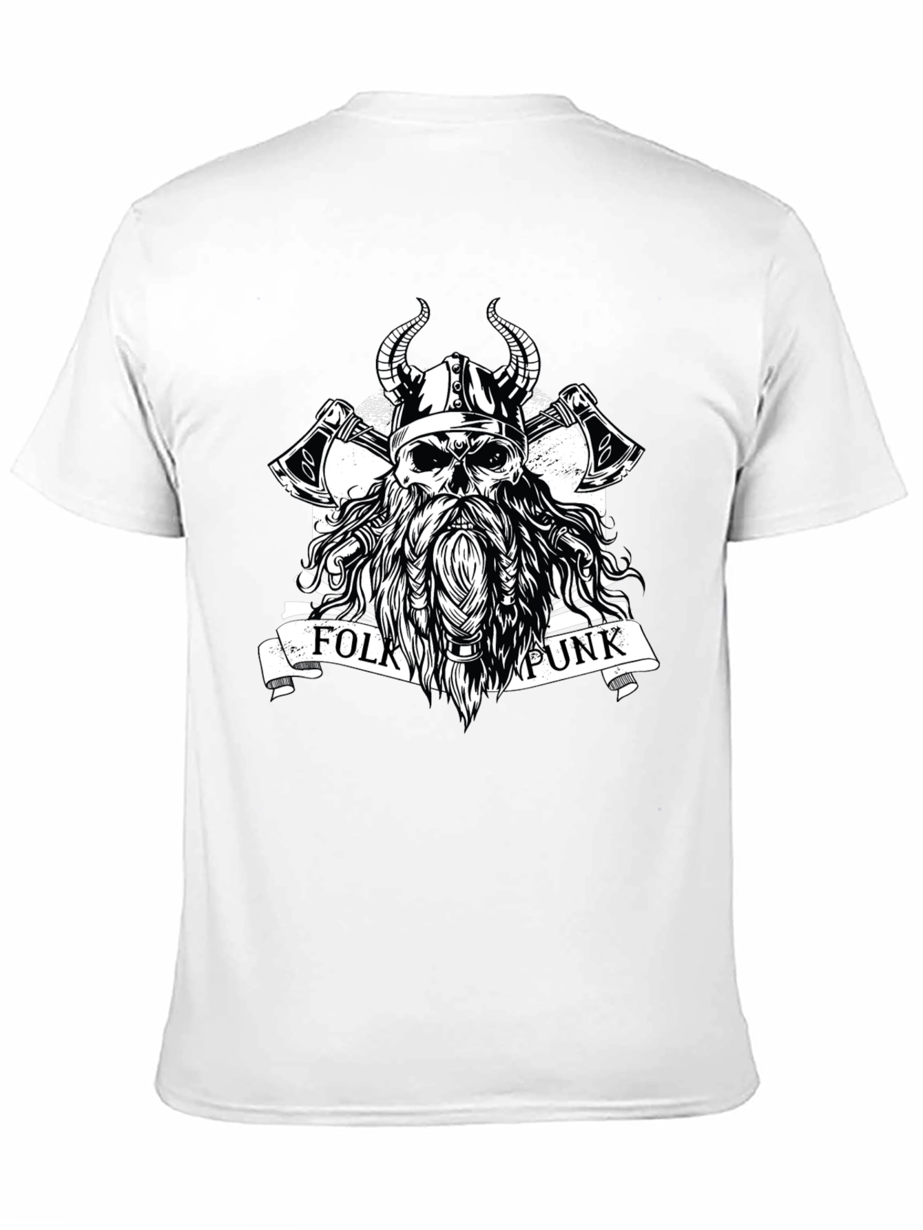 Folk Punk Viking Skull T-Shirt