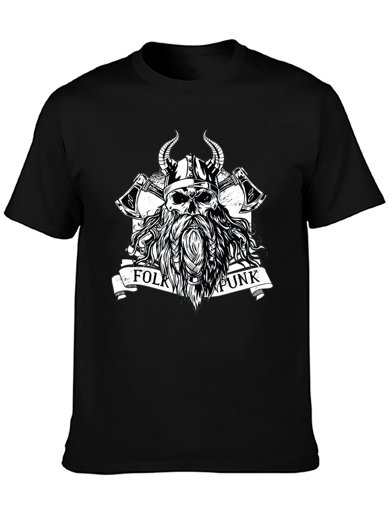 Folk Punk Viking Skull T-Shirt